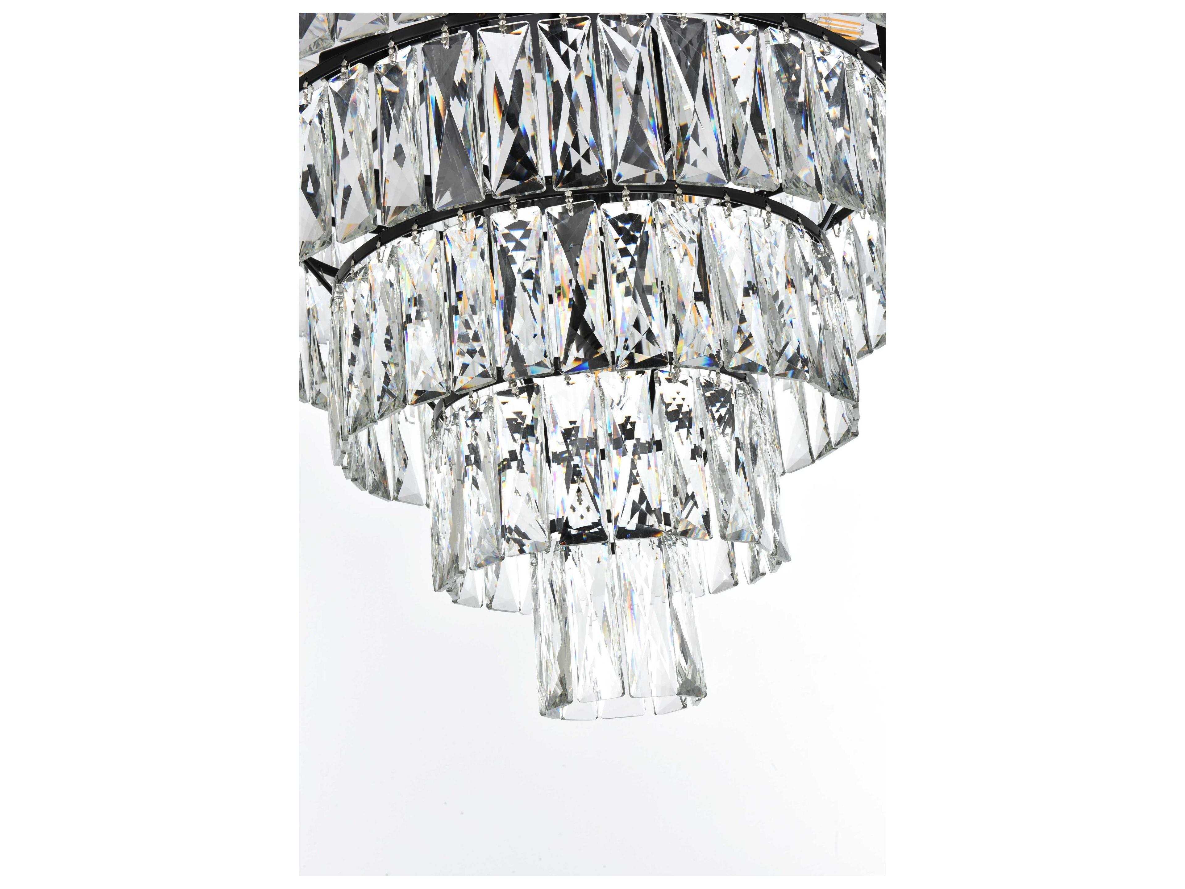 Elegant Lighting Josephine 13-Light Black Tiered Chandelier