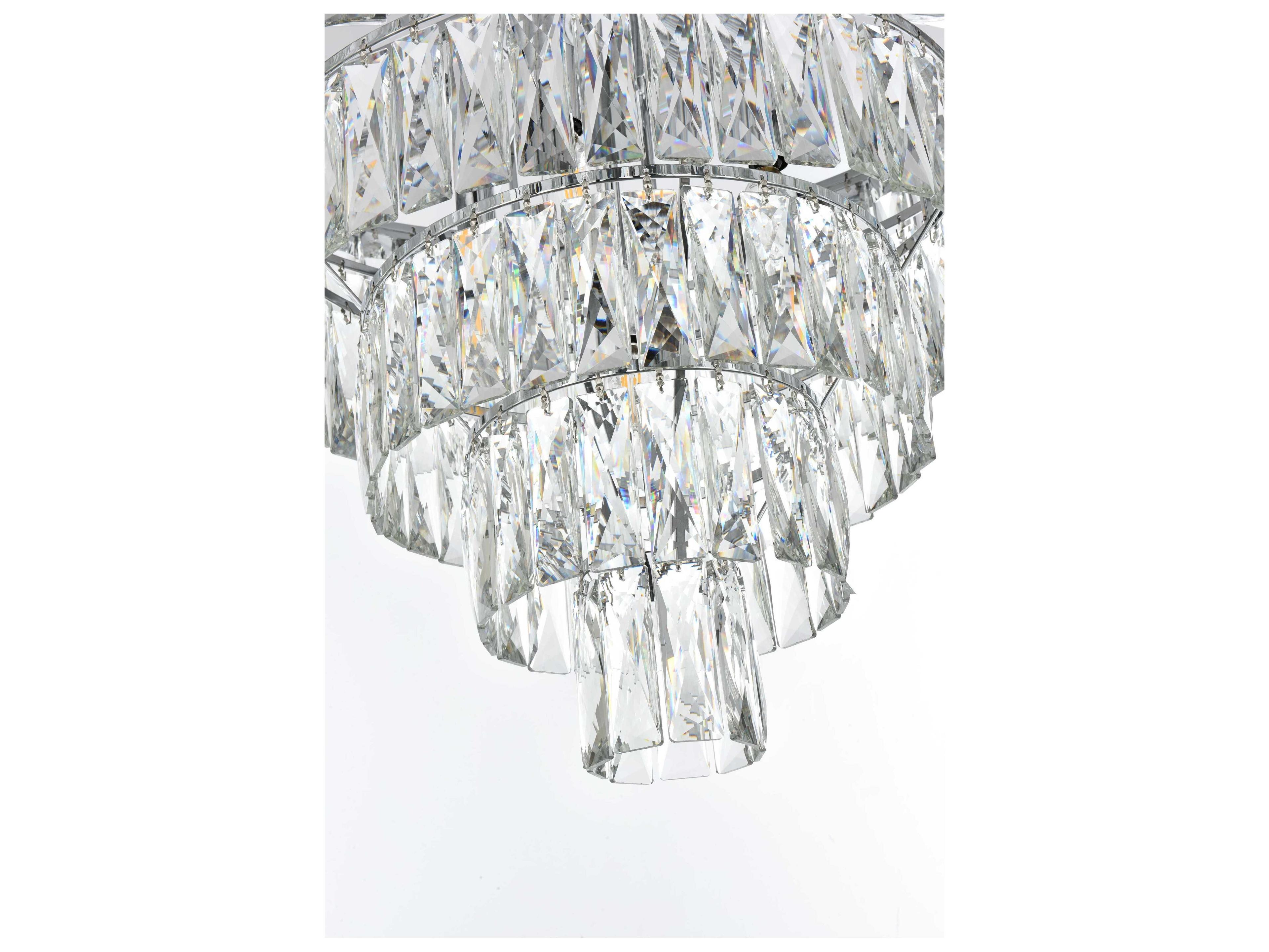 Elegant Lighting Josephine 13-Light Chrome Tiered Chandelier