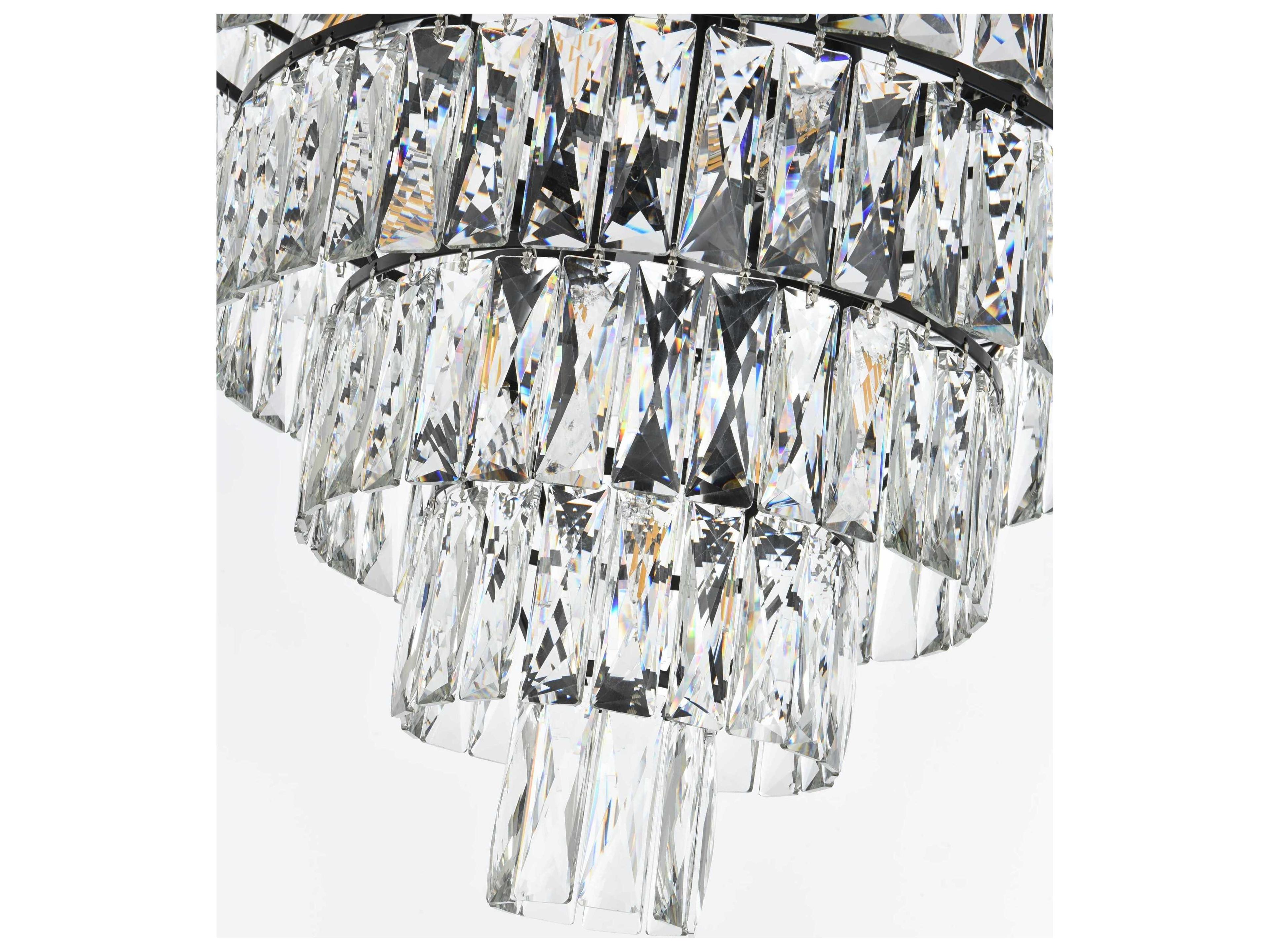Elegant Lighting Josephine 25-Light Black Tiered Chandelier