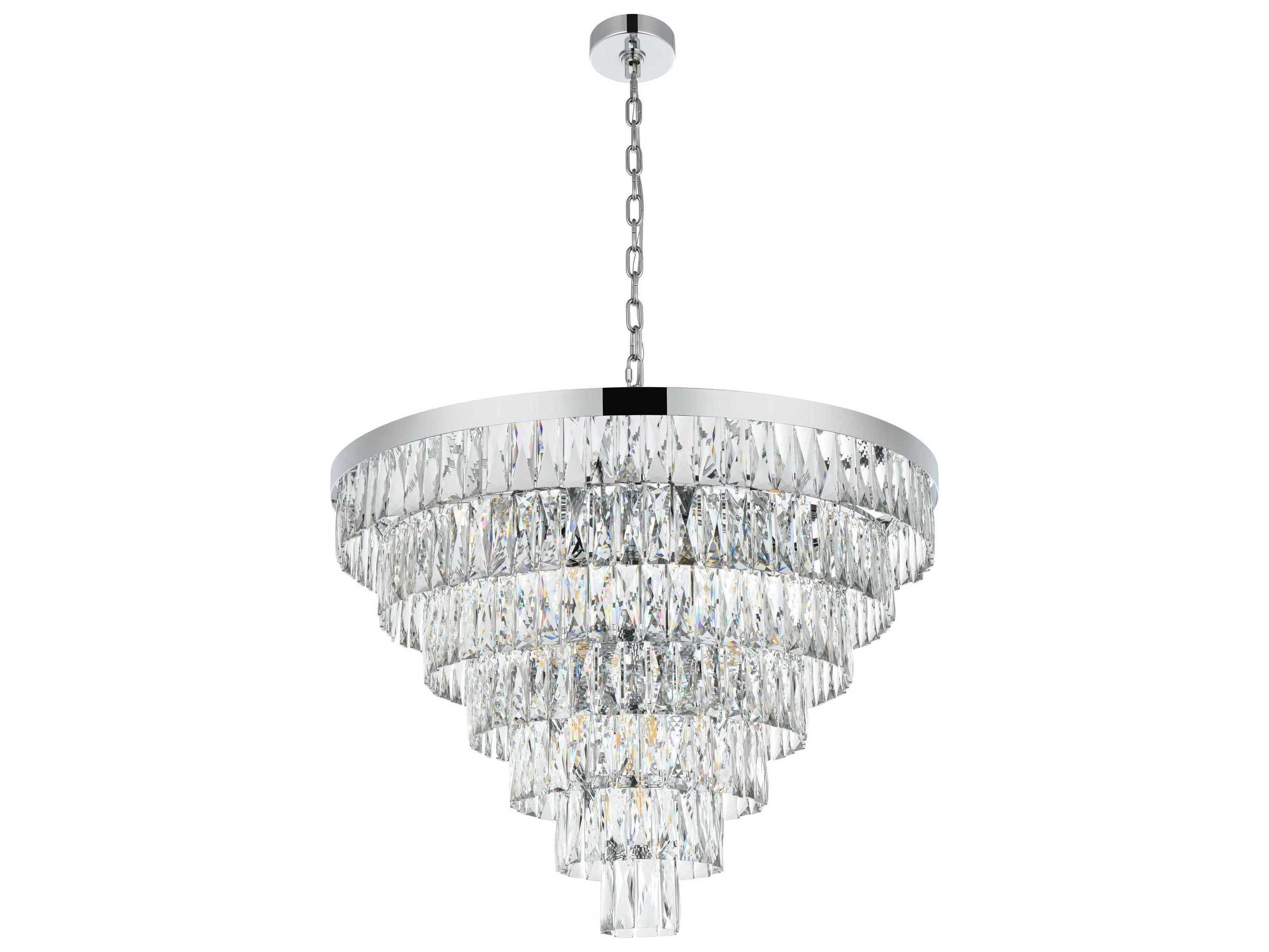 Elegant Lighting Josephine 25-Light Chrome Tiered Chandelier