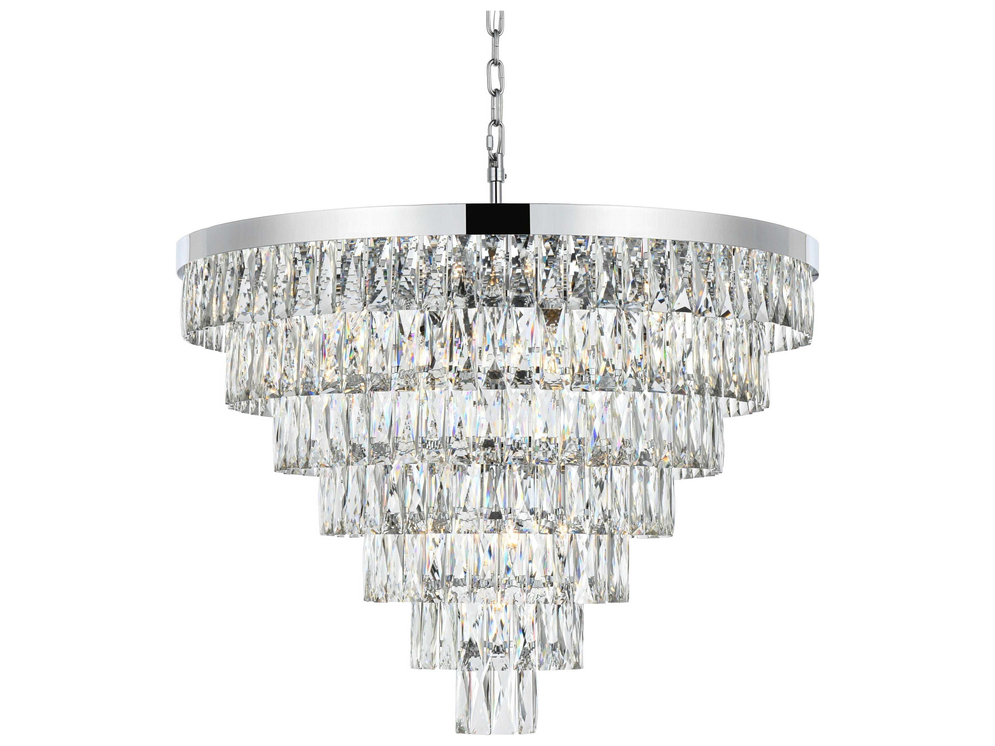 Elegant Lighting Josephine 25-Light Chrome Tiered Chandelier