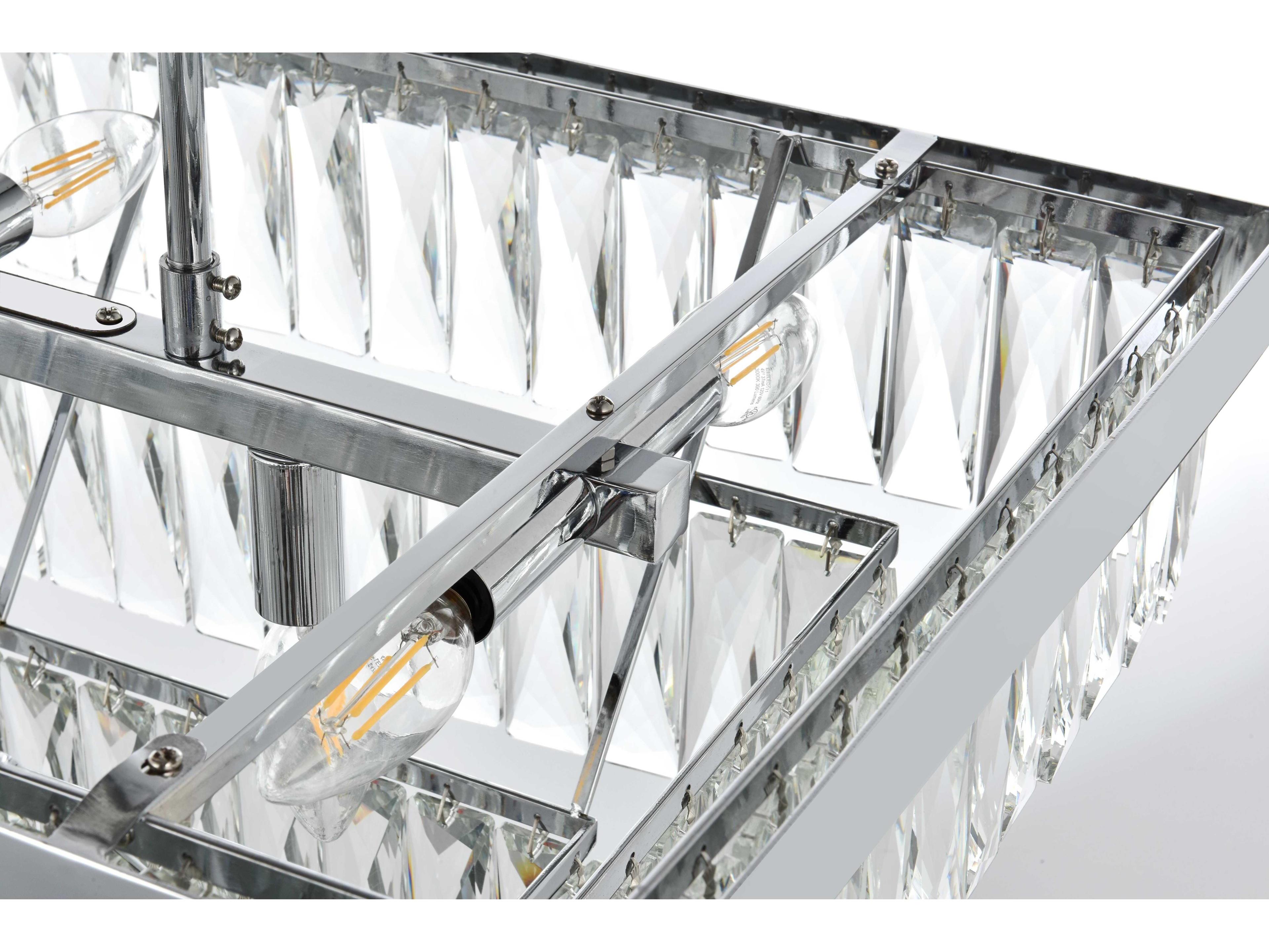 Elegant Lighting Josephine 12-Light Chrome Tiered Island Pendant