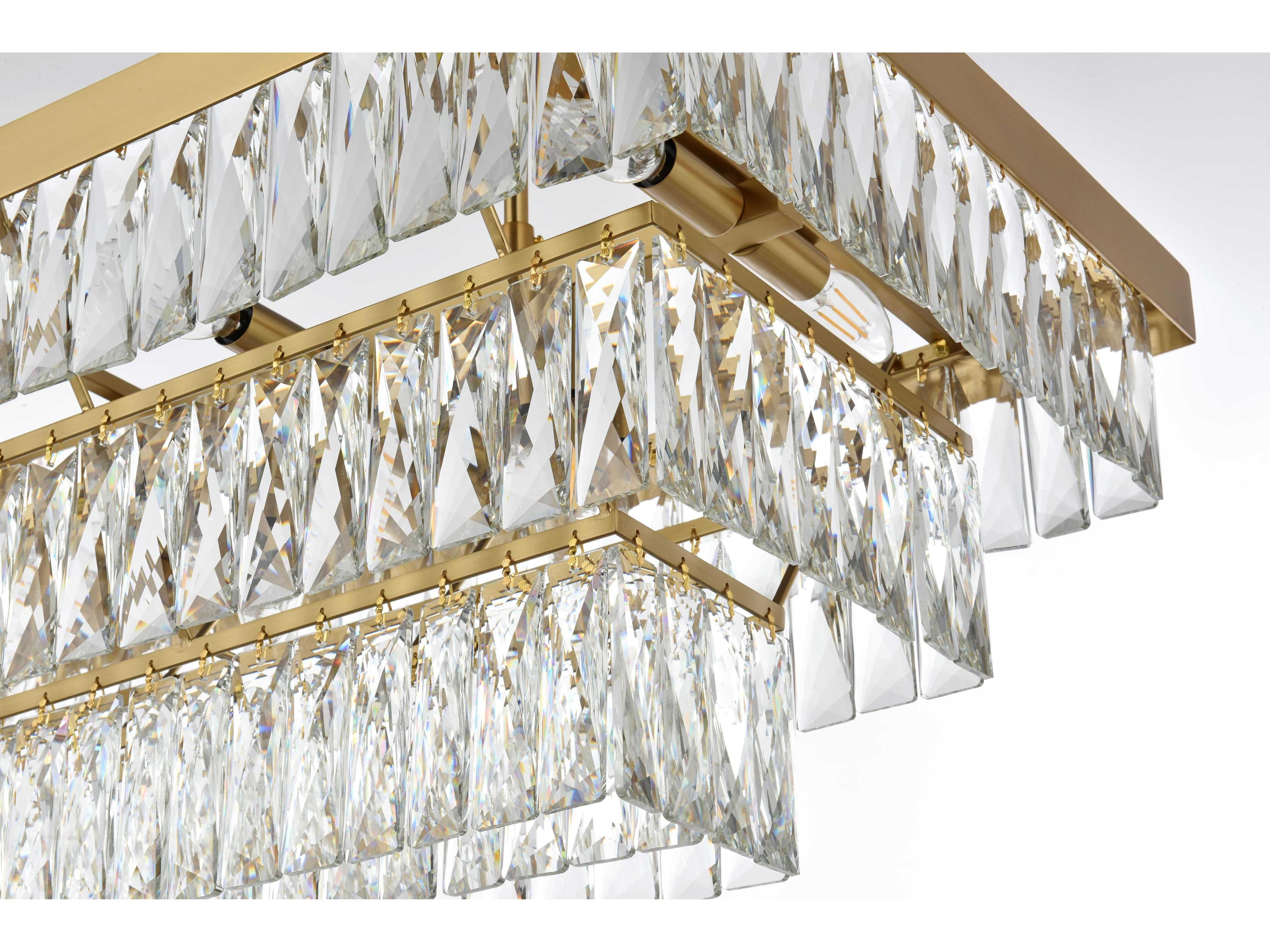 Elegant Lighting Josephine 12-Light Satin Gold Tiered Island Pendant