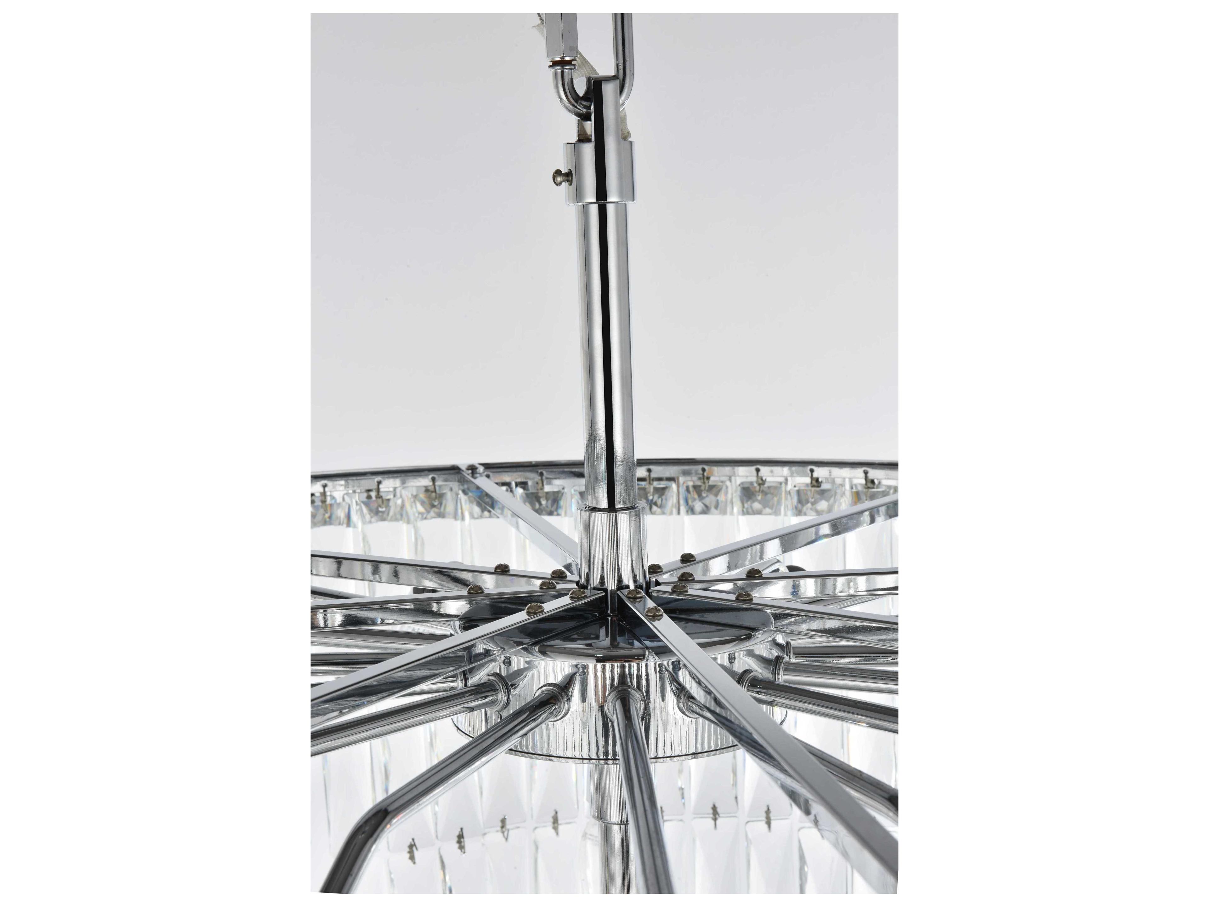 Elegant Lighting Josephine 41-Light Chrome Tiered Chandelier