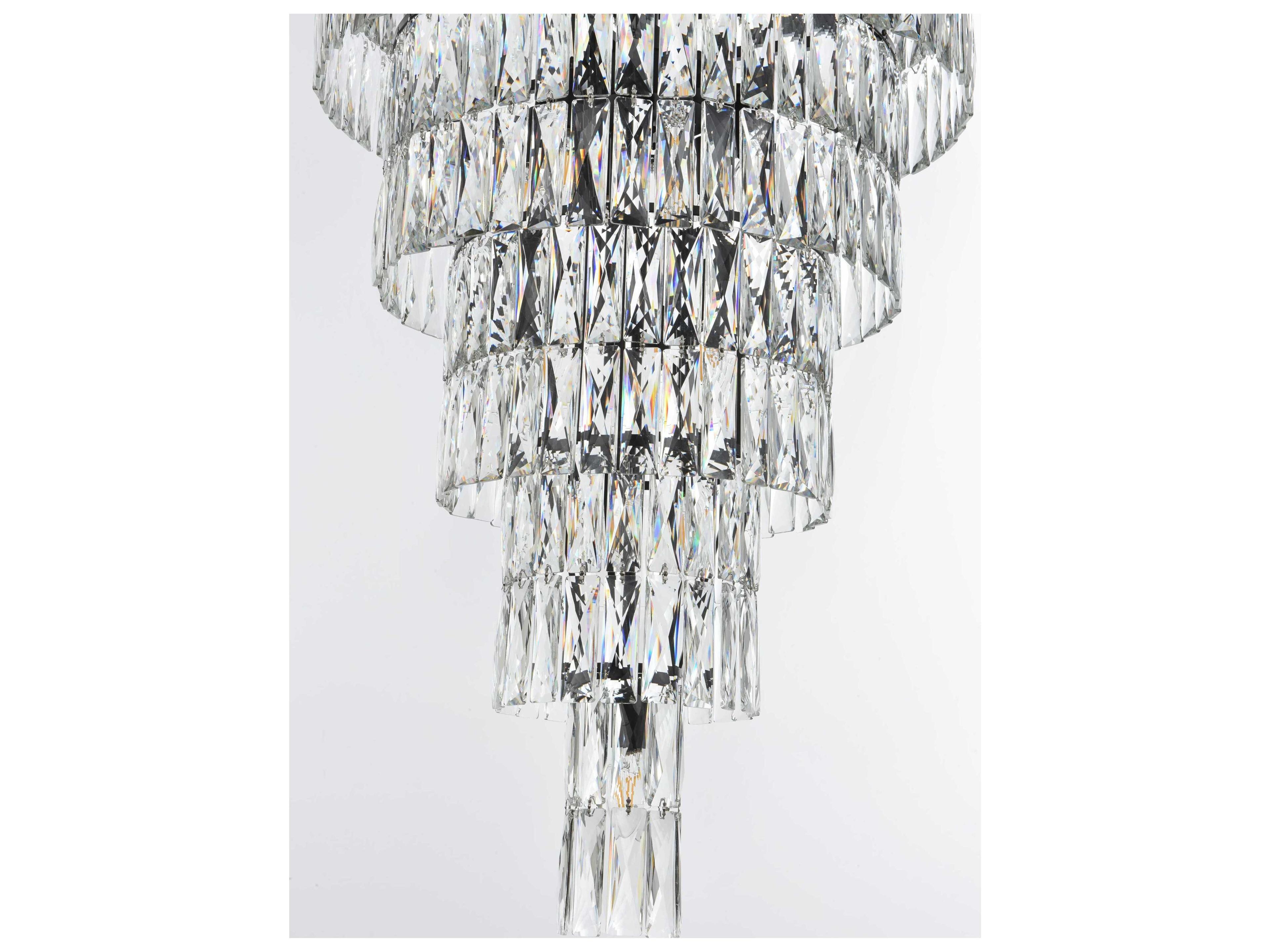 Elegant Lighting Josephine 61-Light Black Tiered Chandelier
