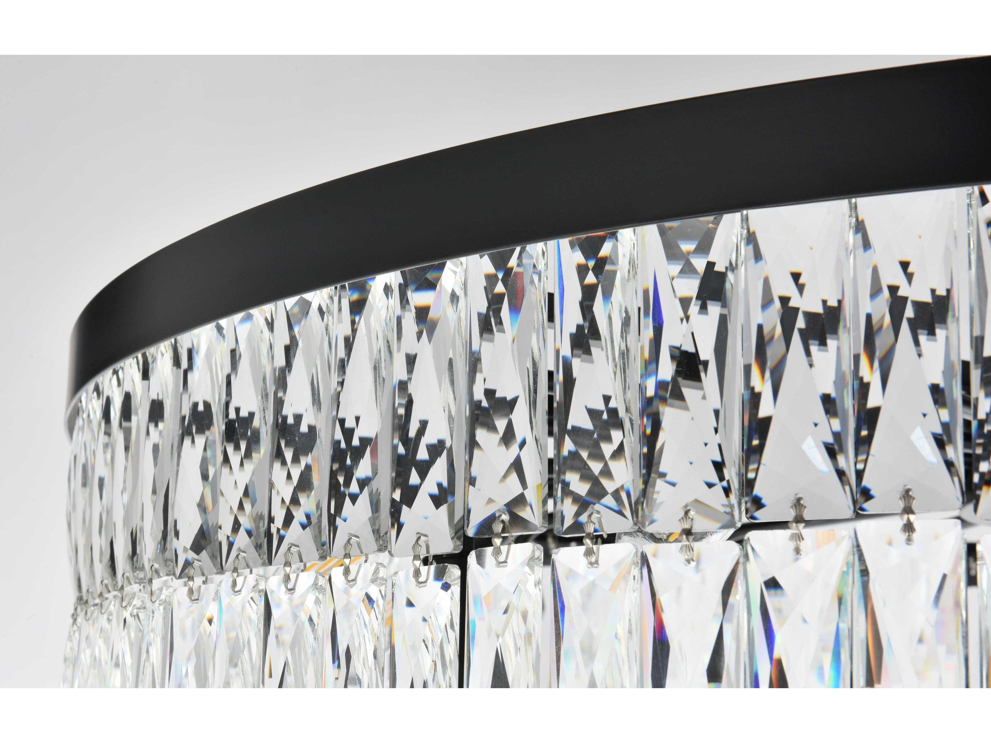 Elegant Lighting Josephine 61-Light Black Tiered Chandelier