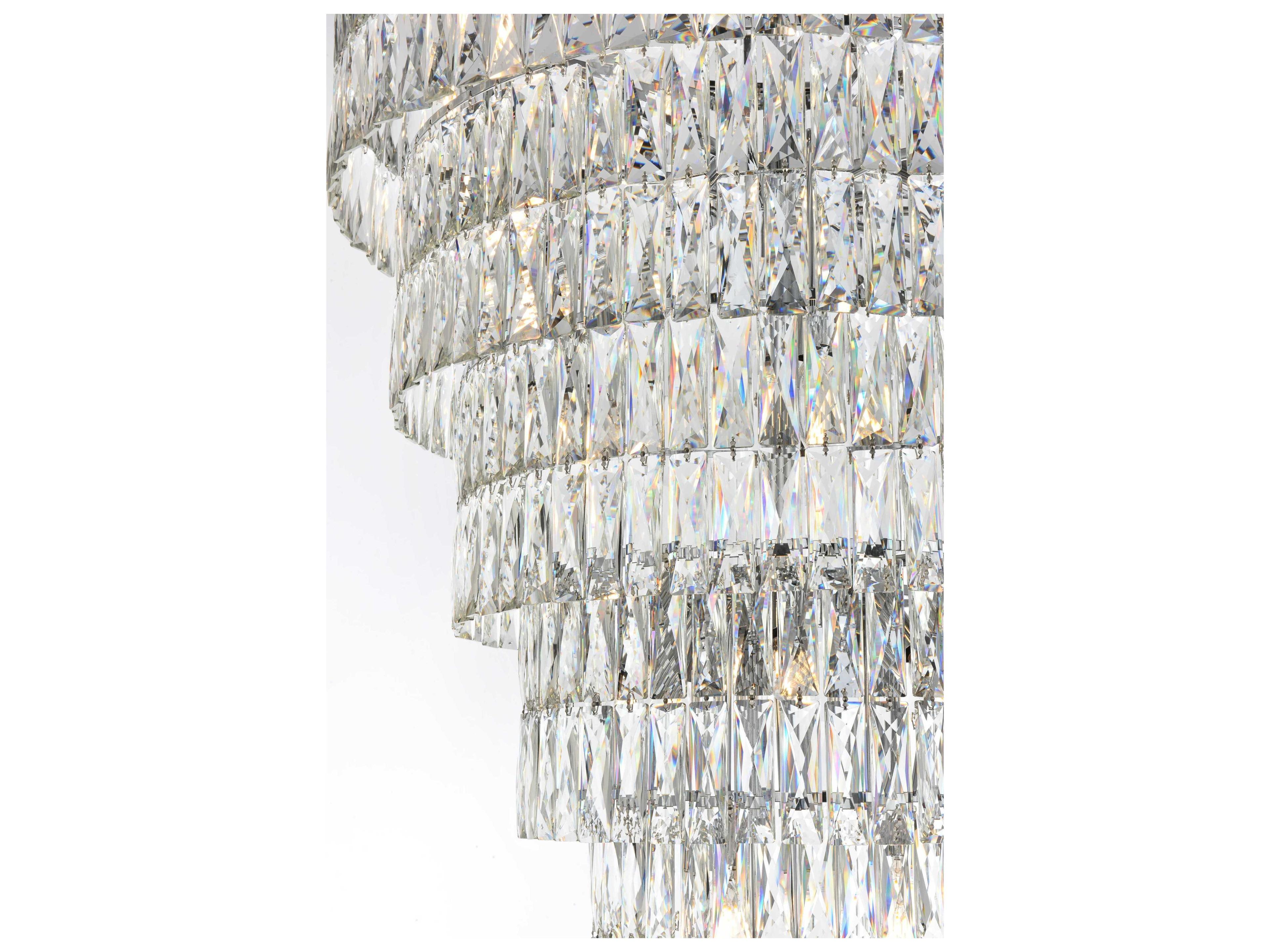 Elegant Lighting Josephine 61-Light Chrome Tiered Chandelier