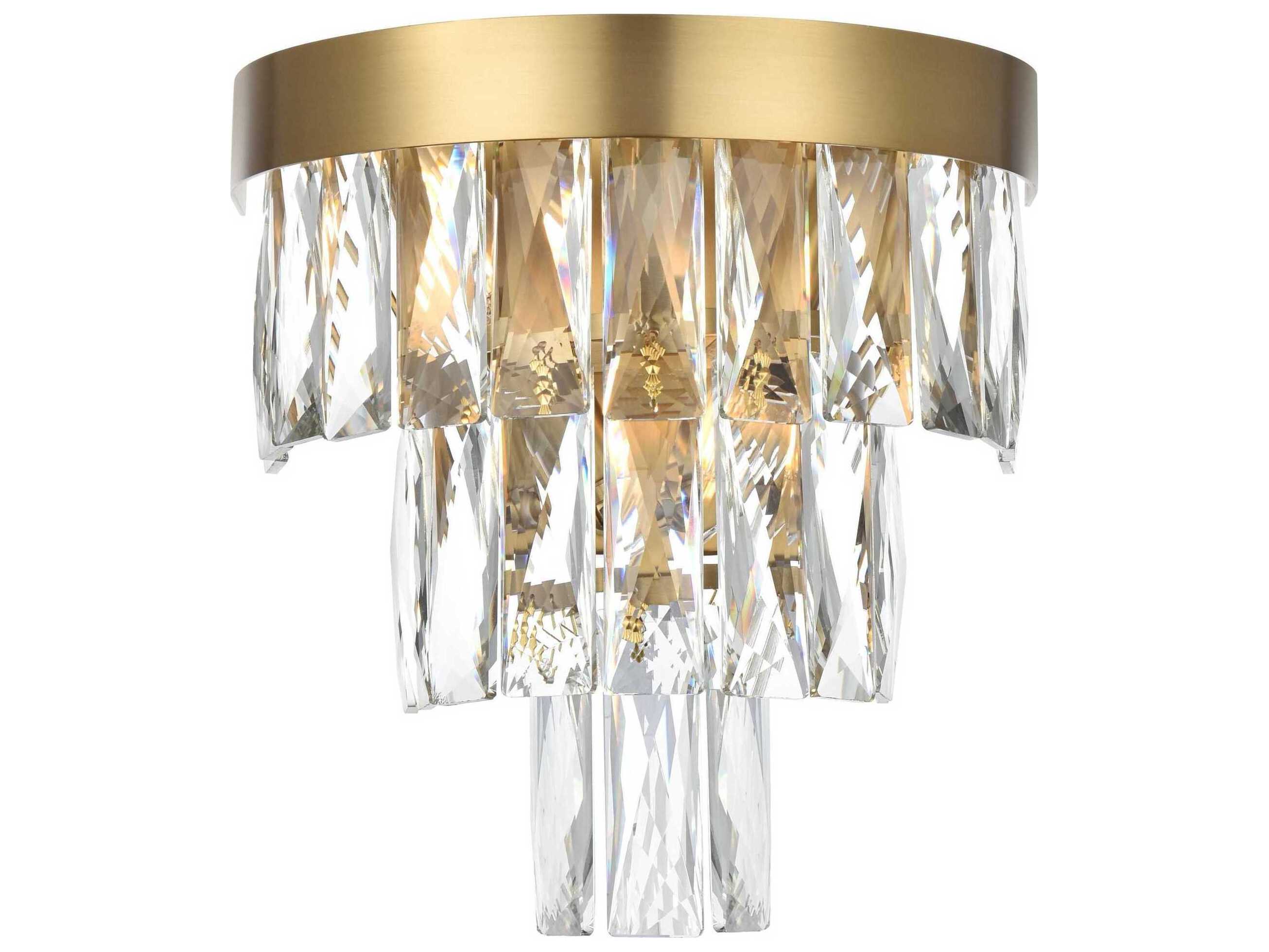 Elegant Lighting Josephine 2-Light Satin Gold Wall Sconce