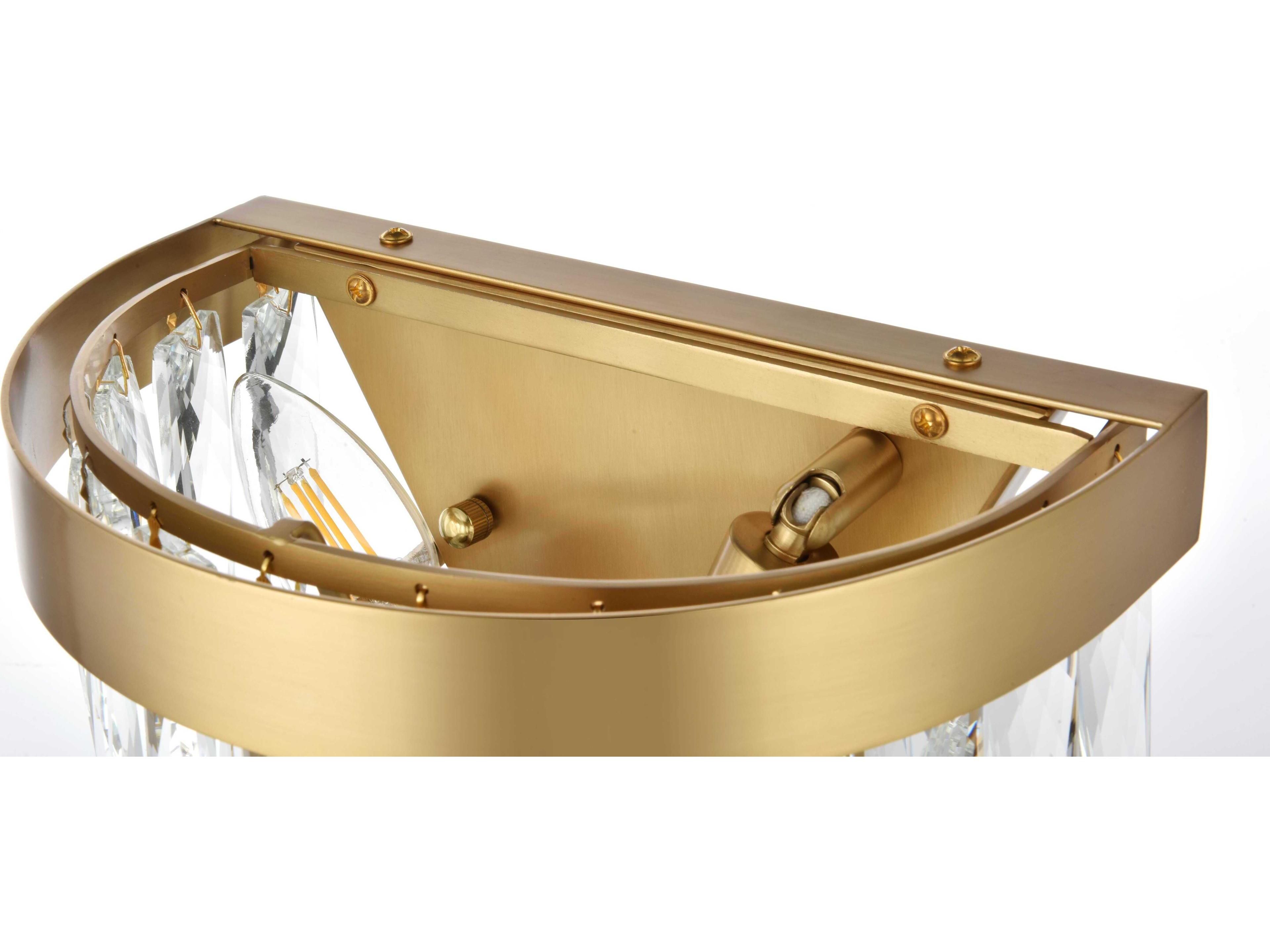 Elegant Lighting Josephine 2-Light Satin Gold Wall Sconce