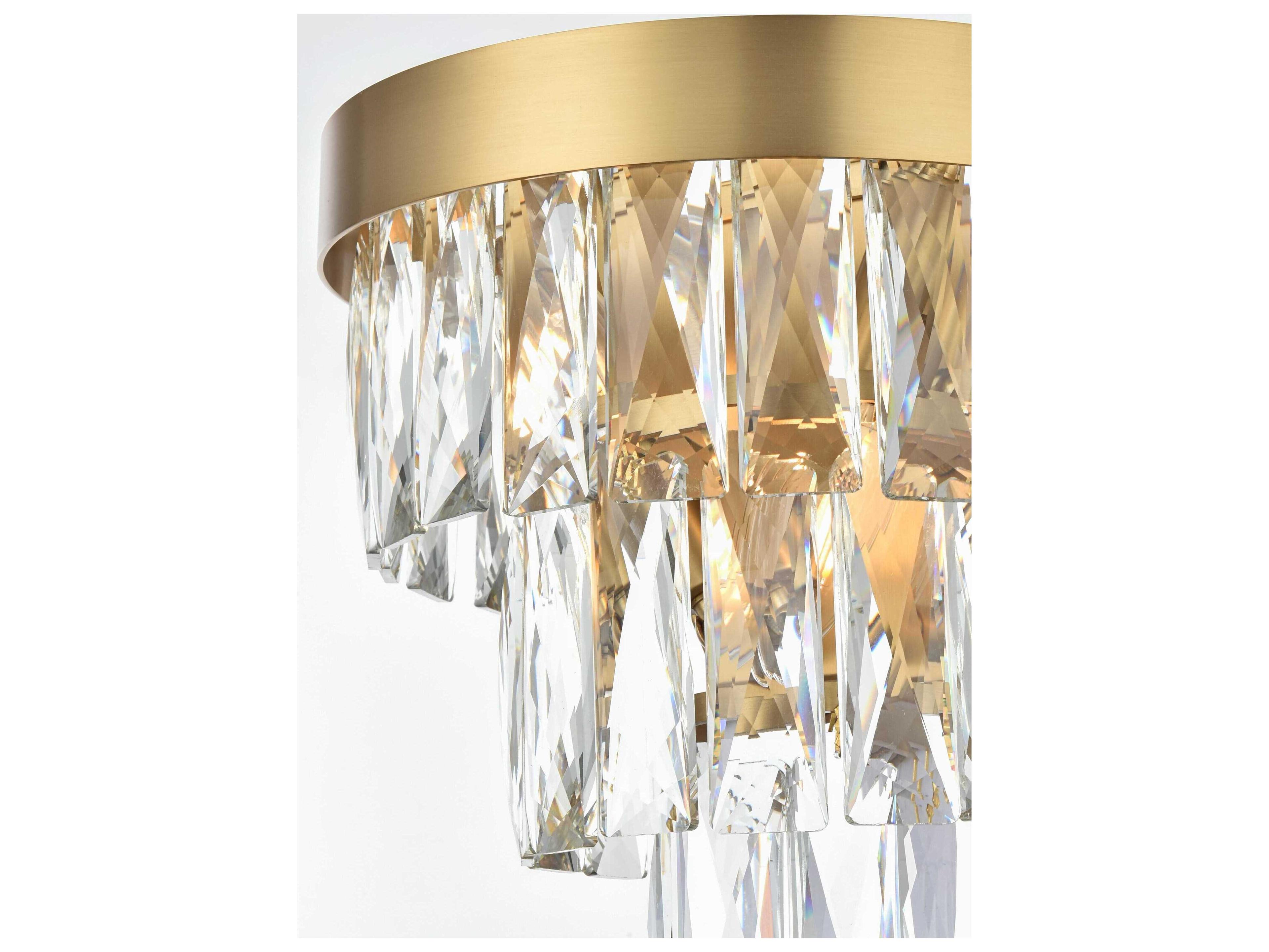 Elegant Lighting Josephine 2-Light Satin Gold Wall Sconce