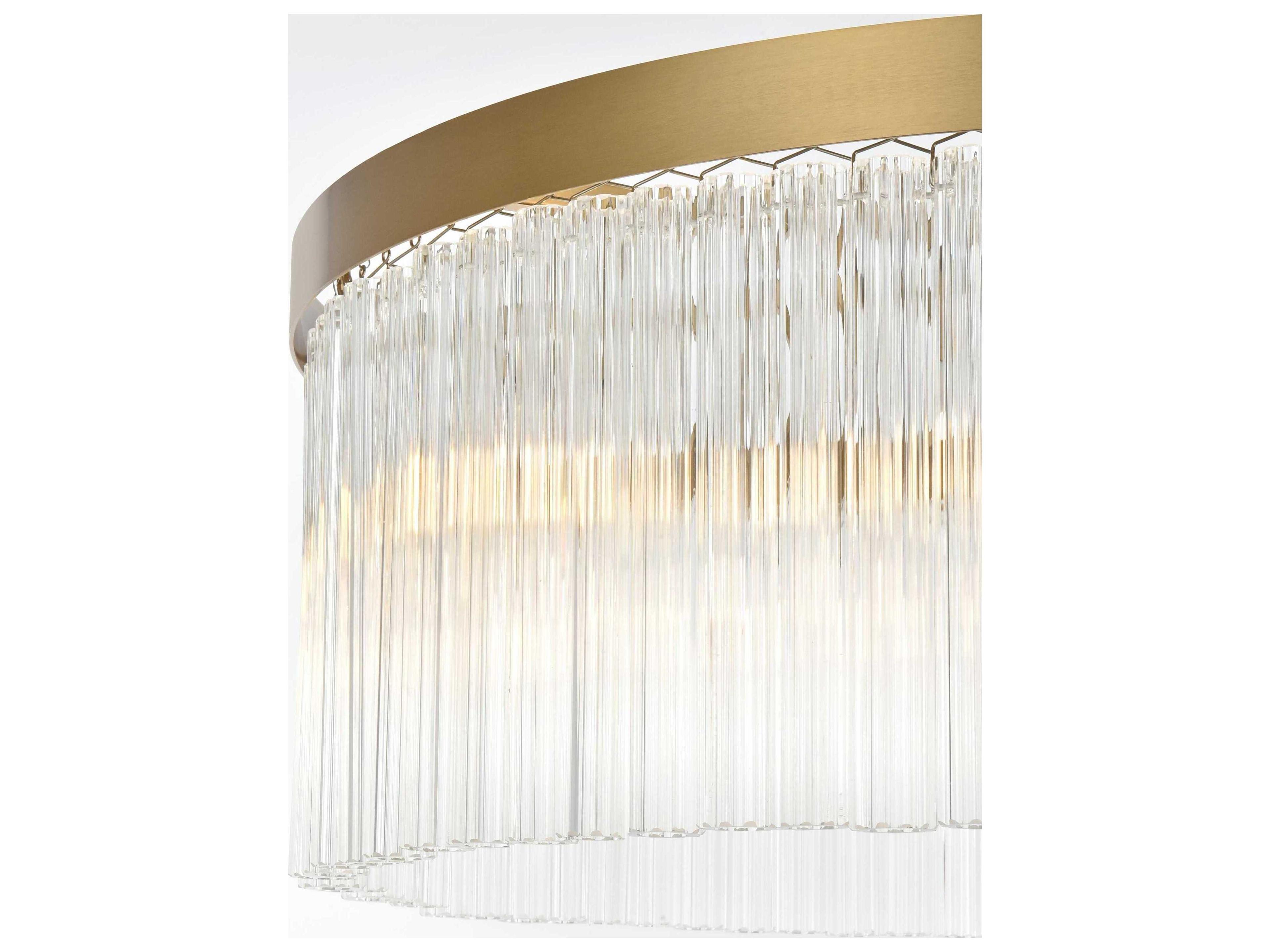 Elegant Lighting Harlow 6-Light Satin Gold Drum Chandelier