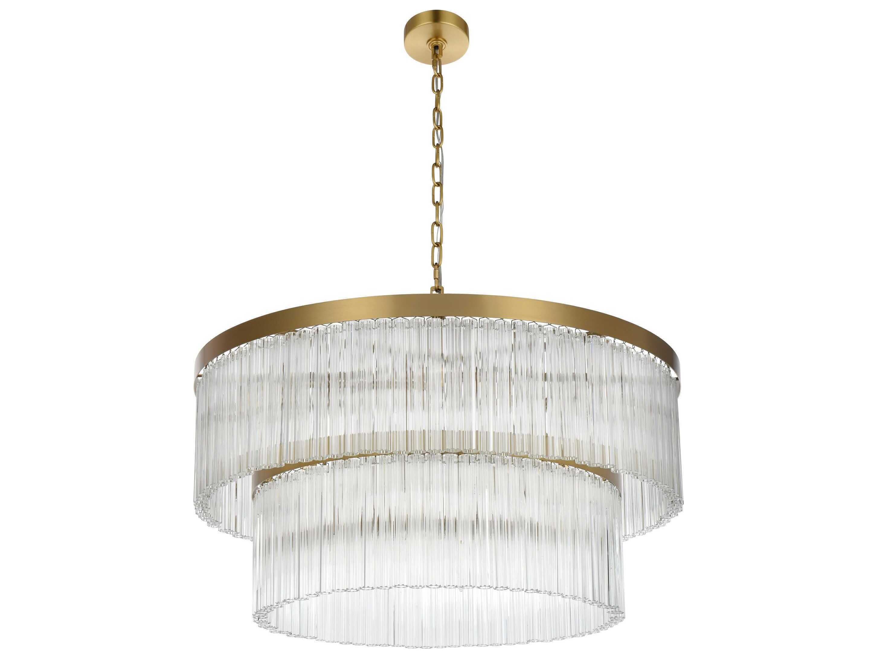 Elegant Lighting Harlow 14-Light Satin Gold Chandelier