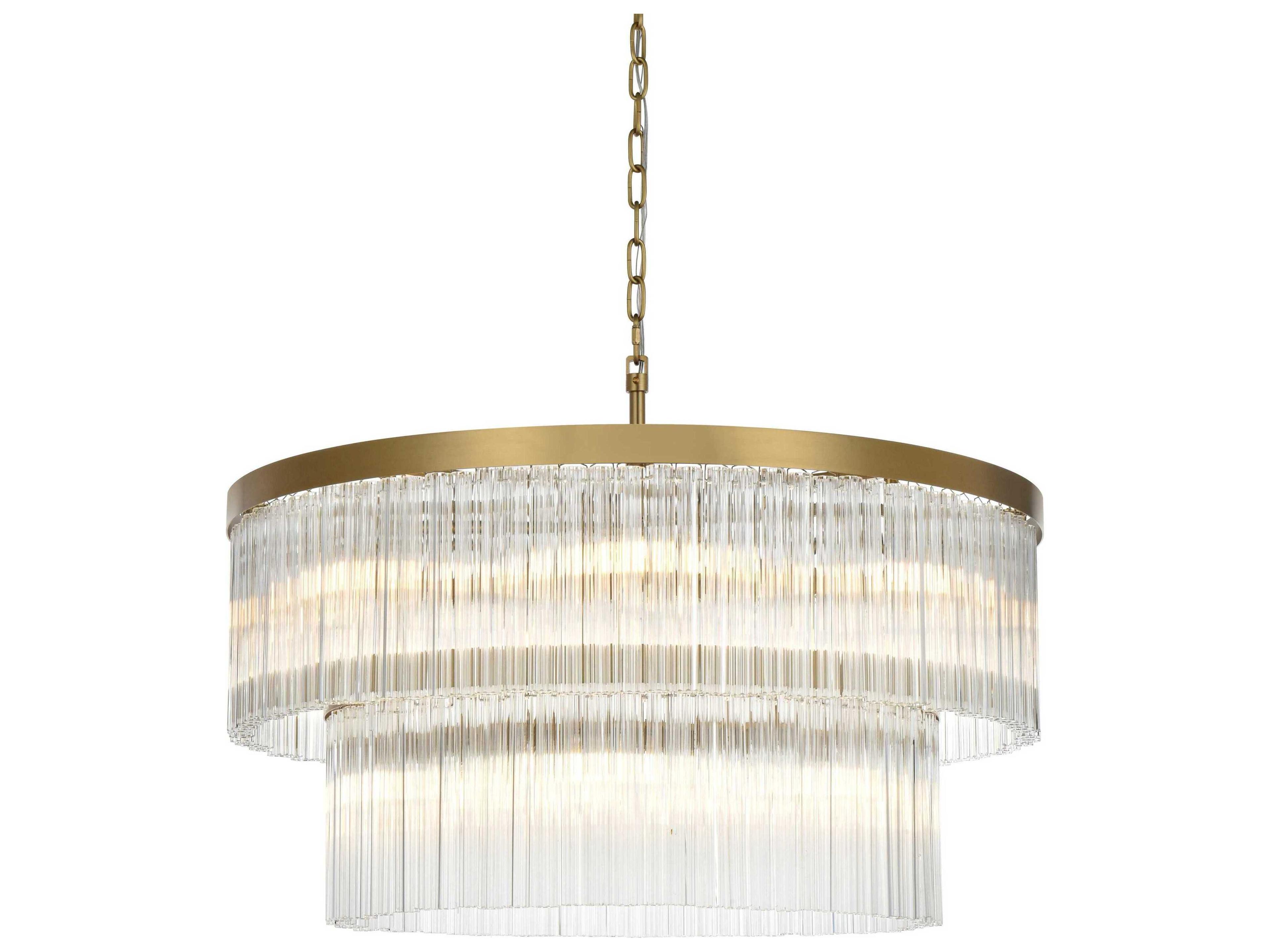 Elegant Lighting Harlow 14-Light Satin Gold Chandelier