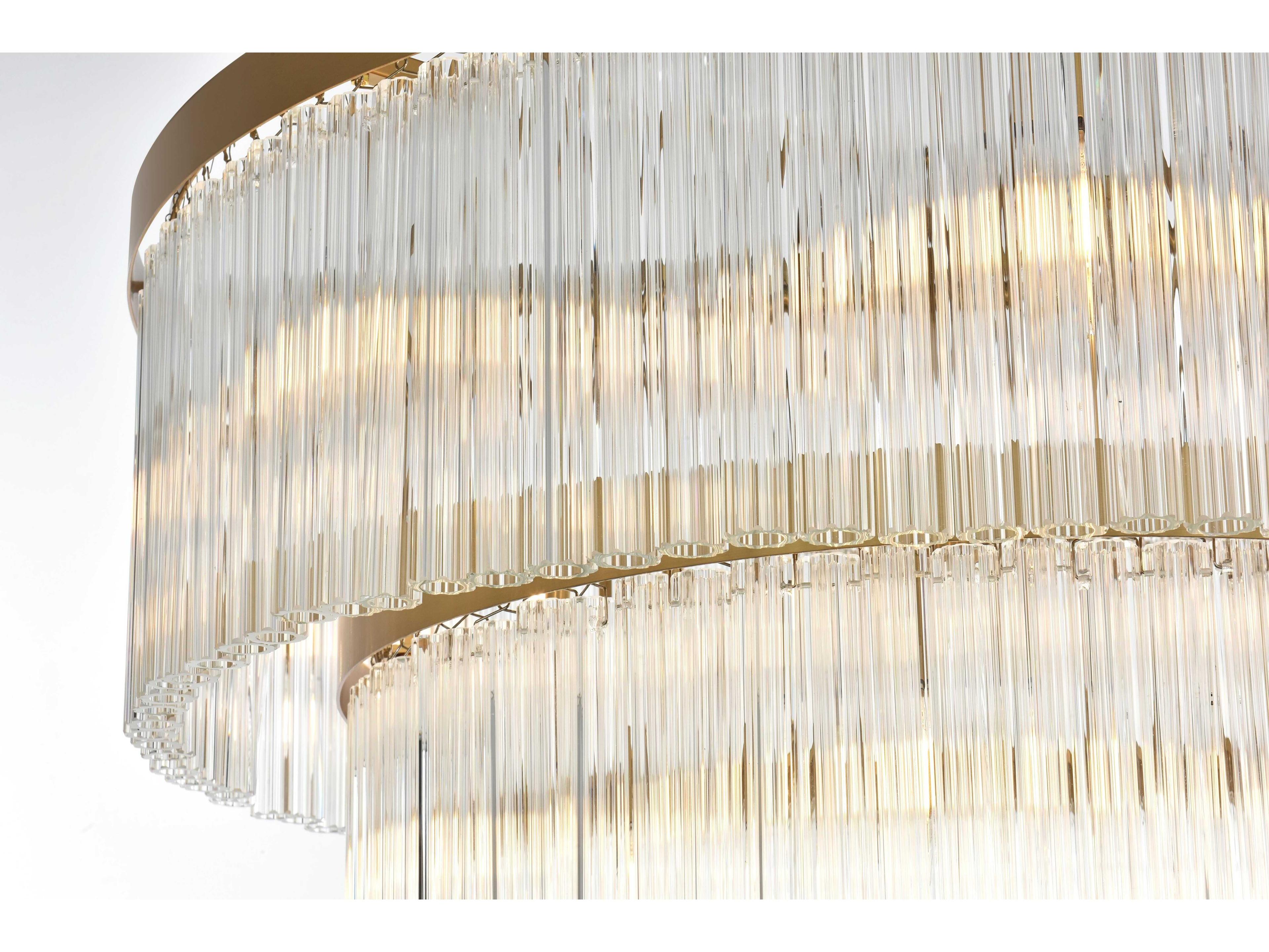 Elegant Lighting Harlow 14-Light Satin Gold Chandelier