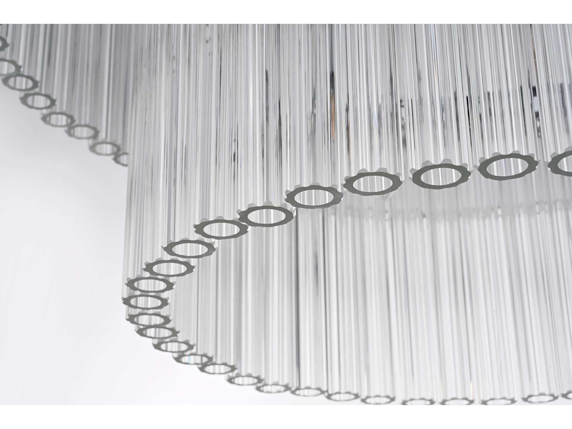 Elegant Lighting Harlow 9-Light Chrome Tiered Chandelier