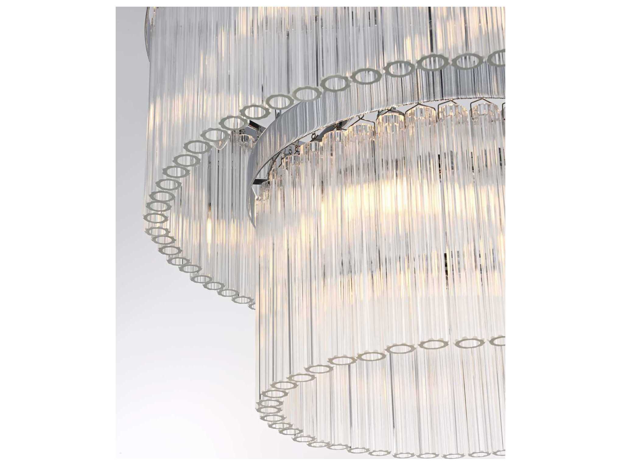 Elegant Lighting Harlow 9-Light Chrome Tiered Chandelier