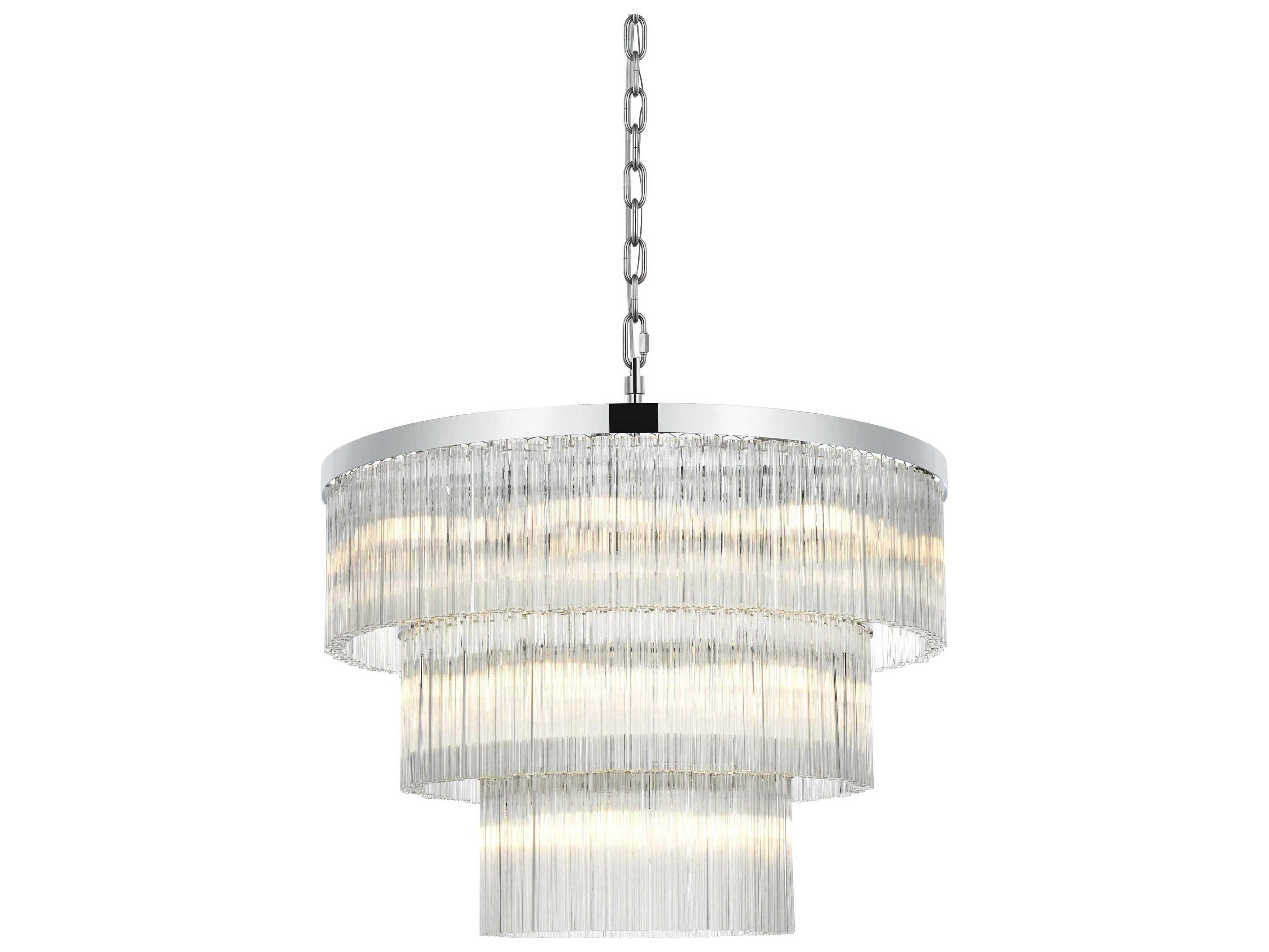 Elegant Lighting Harlow 18-Light Chrome Tiered Chandelier