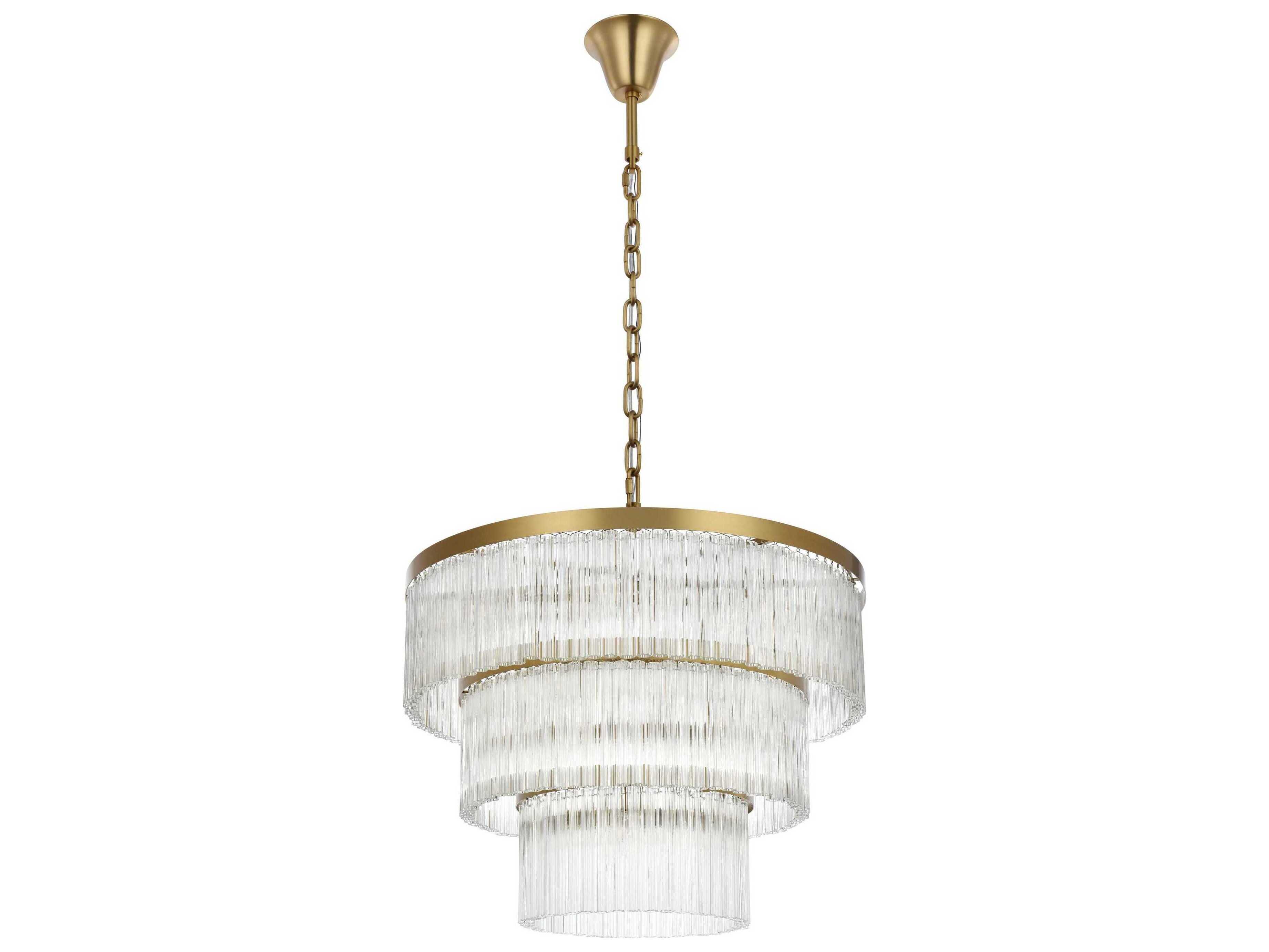 Elegant Lighting Harlow 18-Light Satin Gold Chandelier
