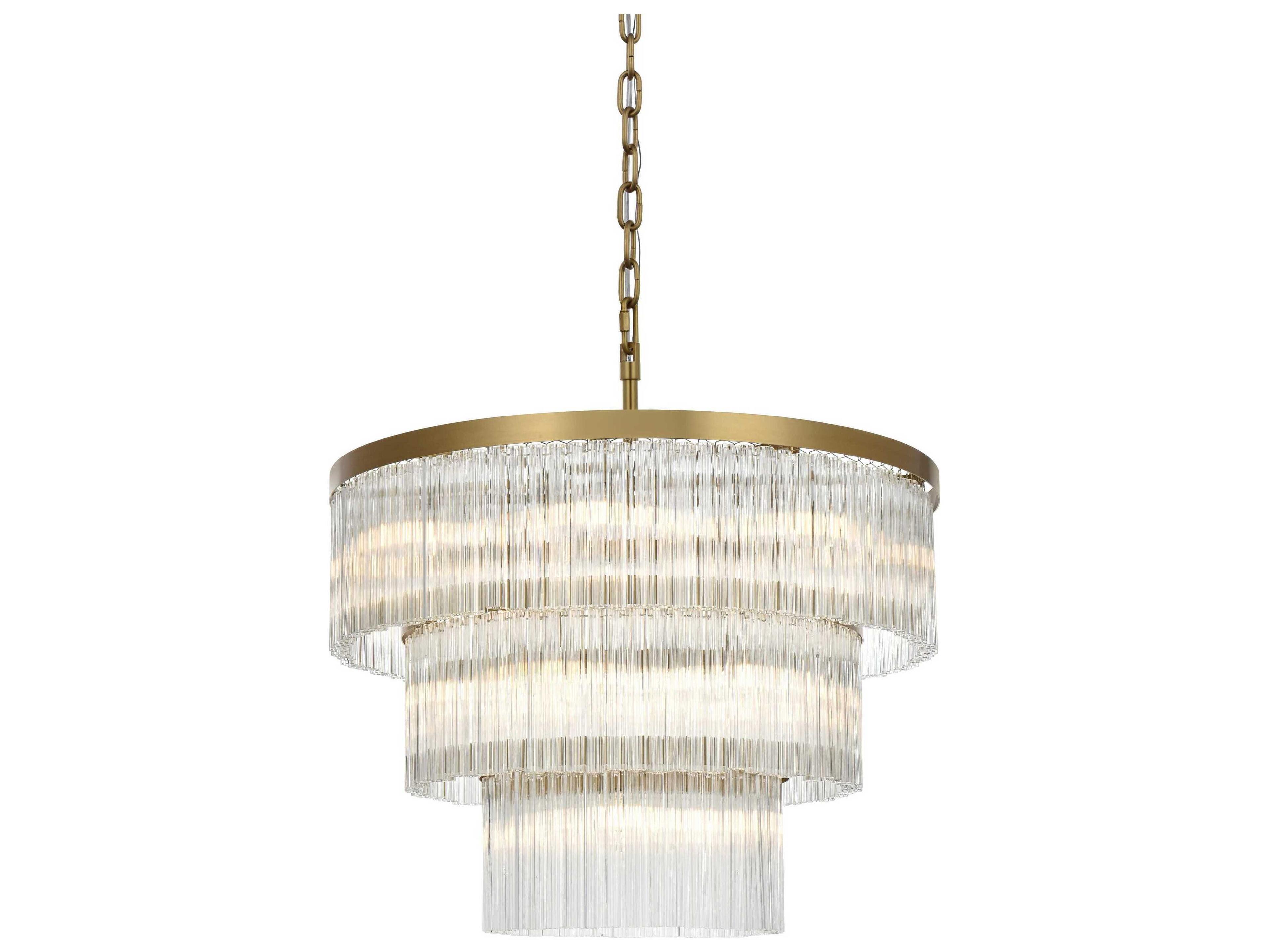 Elegant Lighting Harlow 18-Light Satin Gold Chandelier