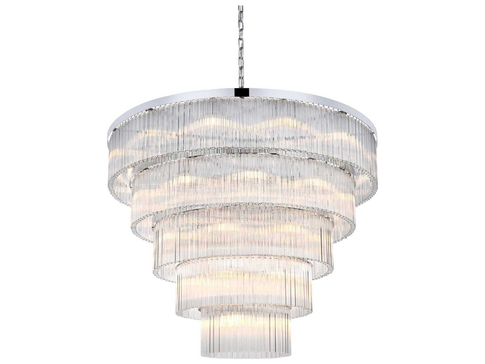 Elegant Lighting Harlow 40-Light Chrome Tiered Chandelier