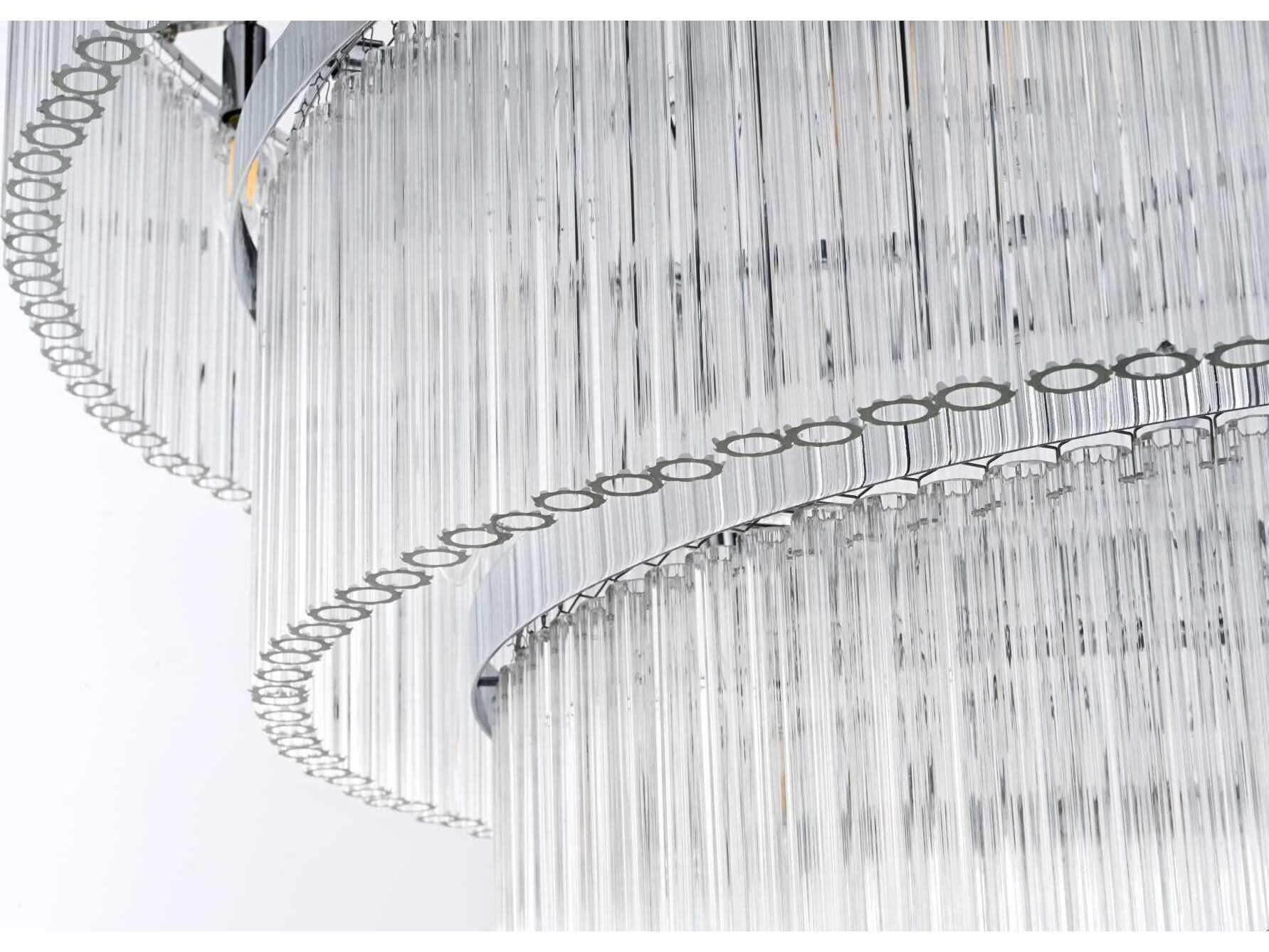 Elegant Lighting Harlow 40-Light Chrome Tiered Chandelier