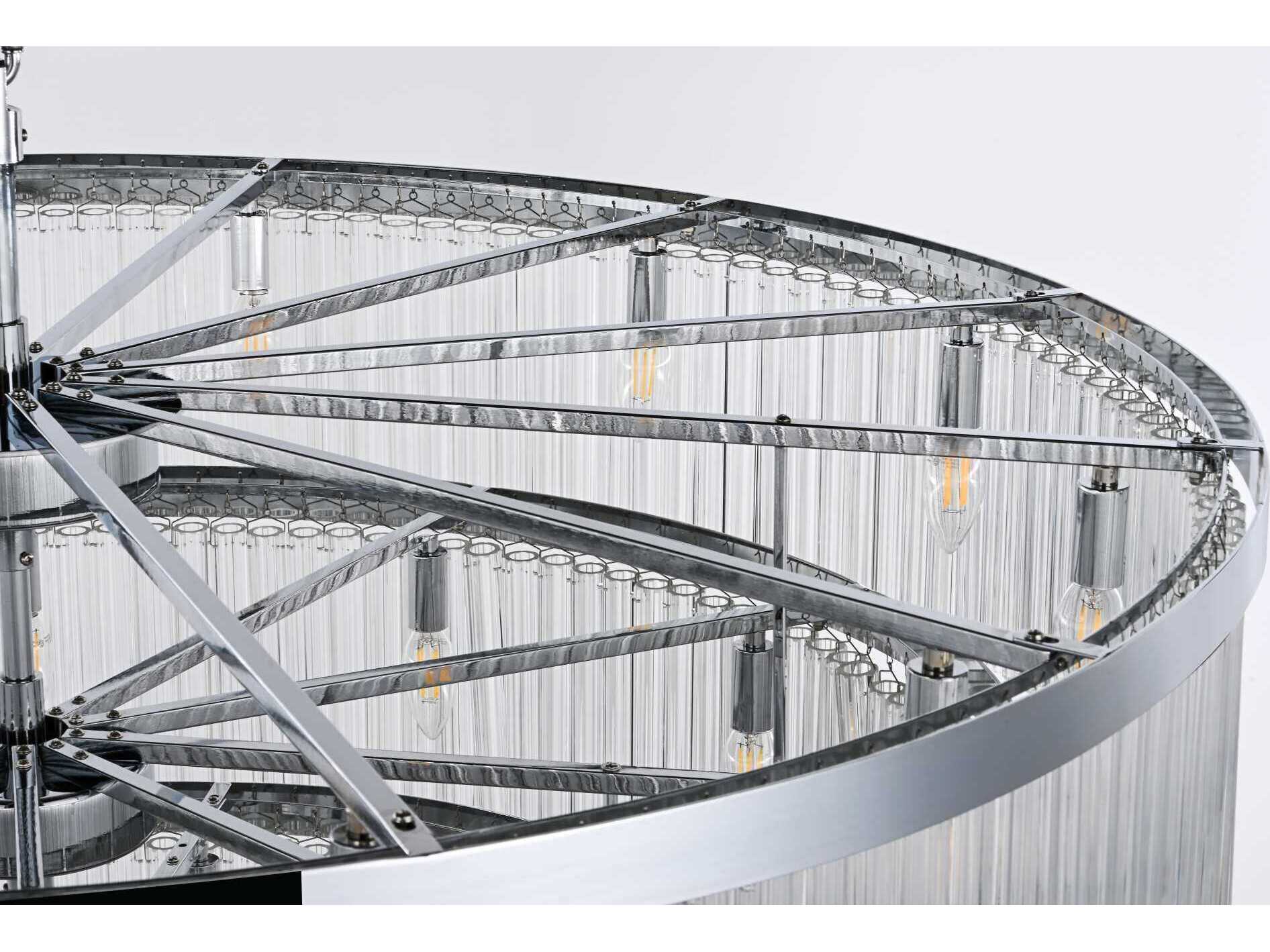 Elegant Lighting Harlow 40-Light Chrome Tiered Chandelier