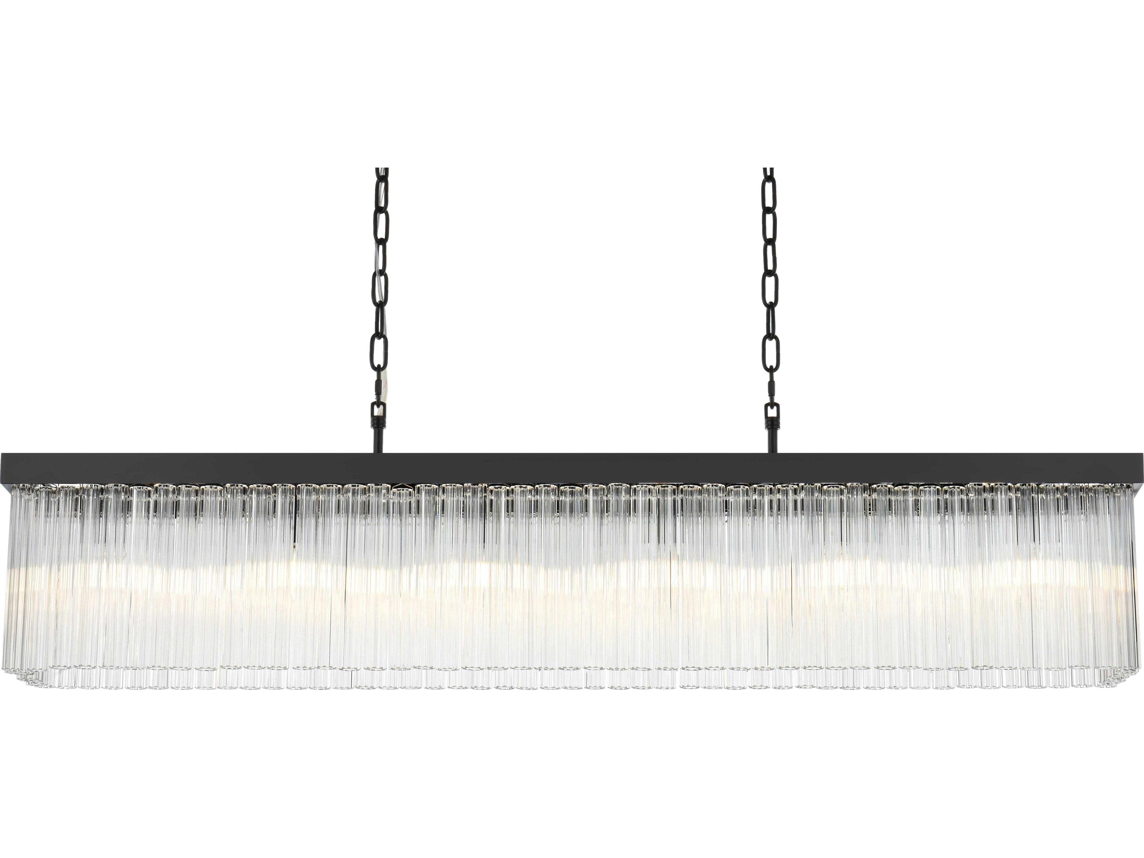 Elegant Lighting Harlow 6-Light Black Island Pendant