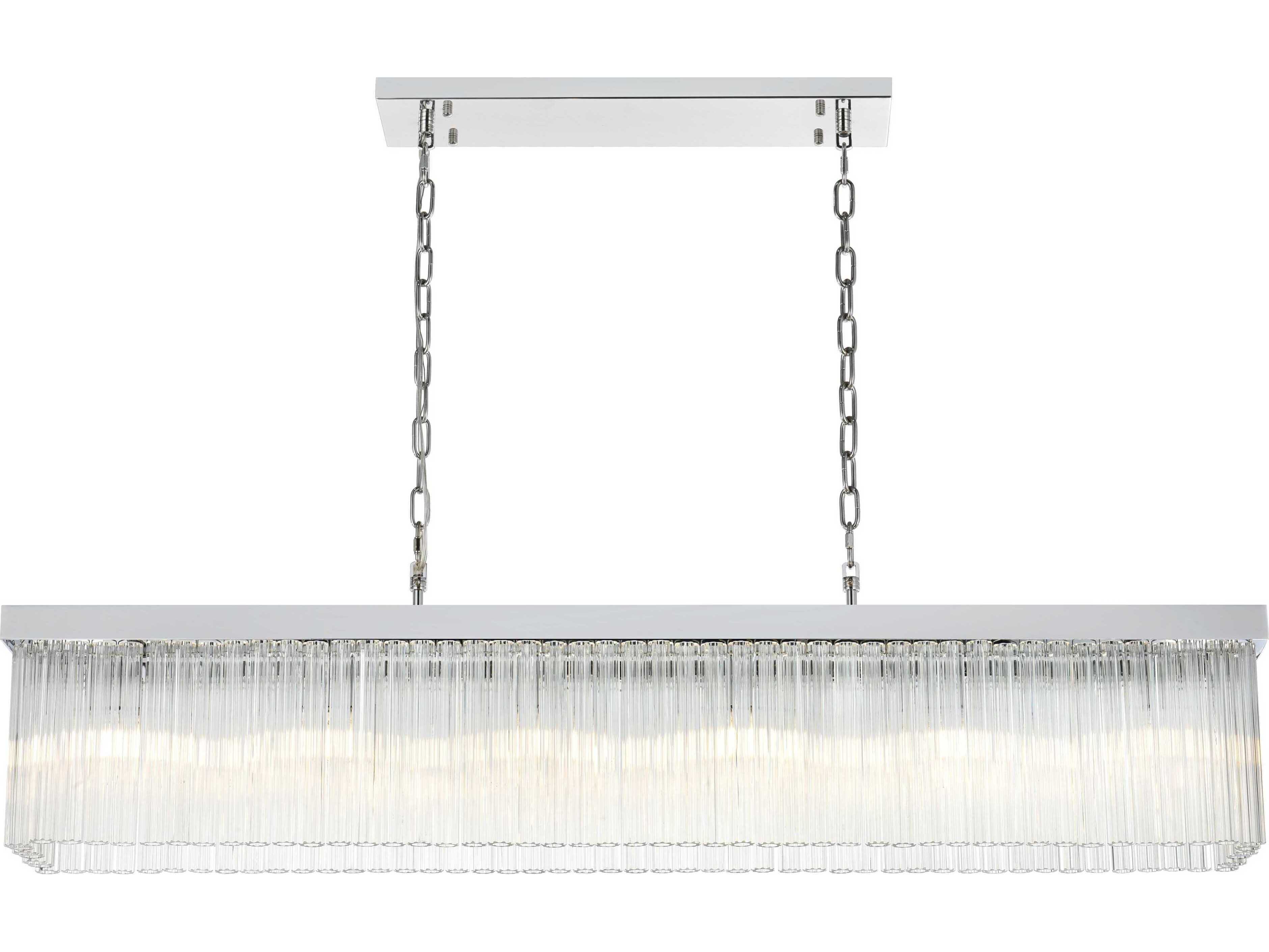 Elegant Lighting Harlow 6-Light Chrome Island Pendant