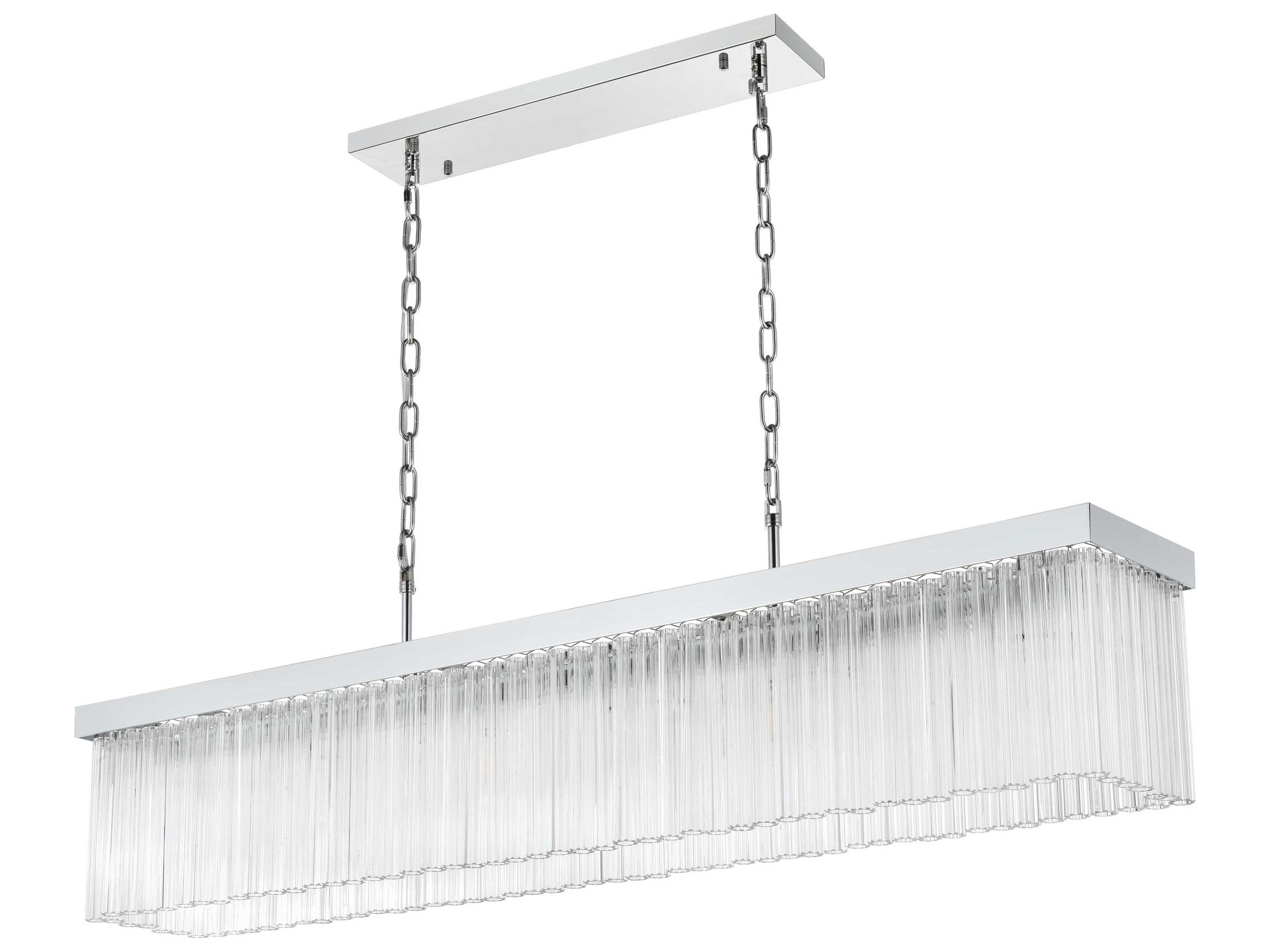 Elegant Lighting Harlow 6-Light Chrome Island Pendant