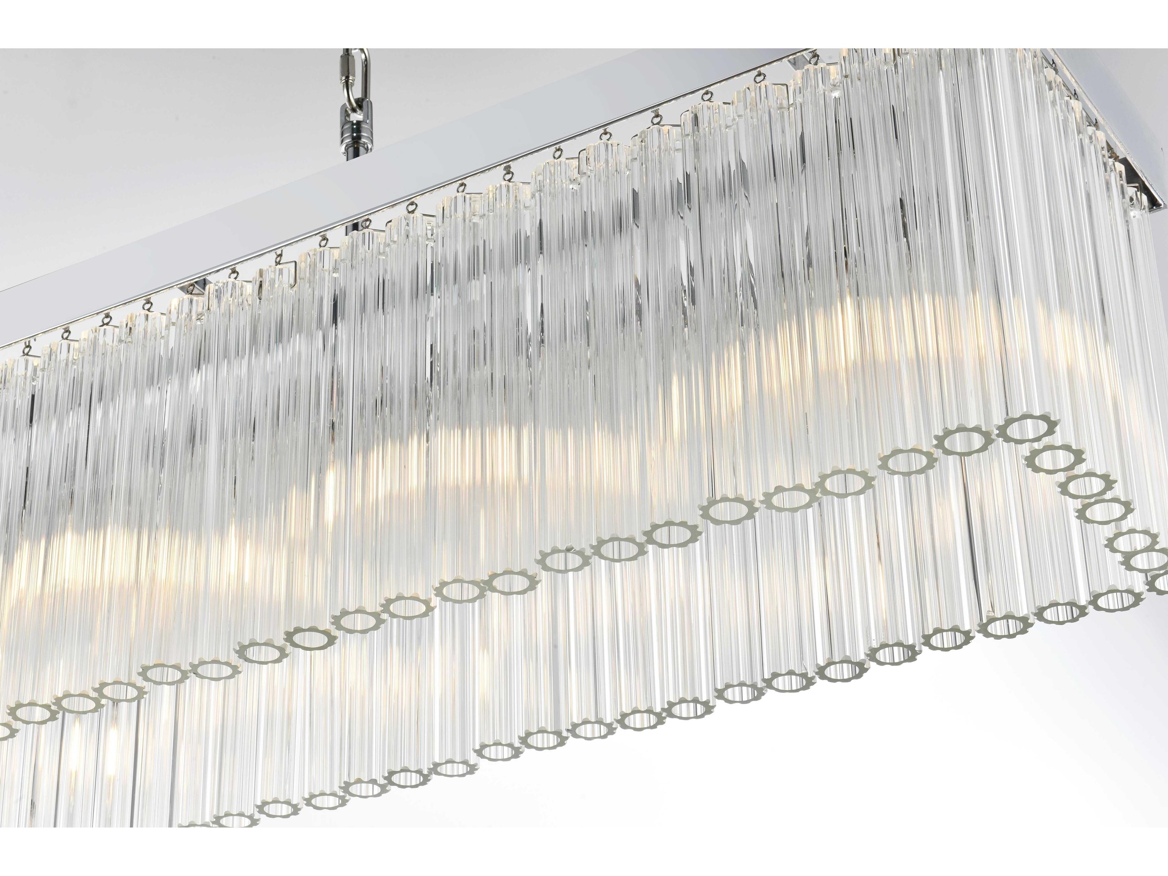 Elegant Lighting Harlow 6-Light Chrome Island Pendant