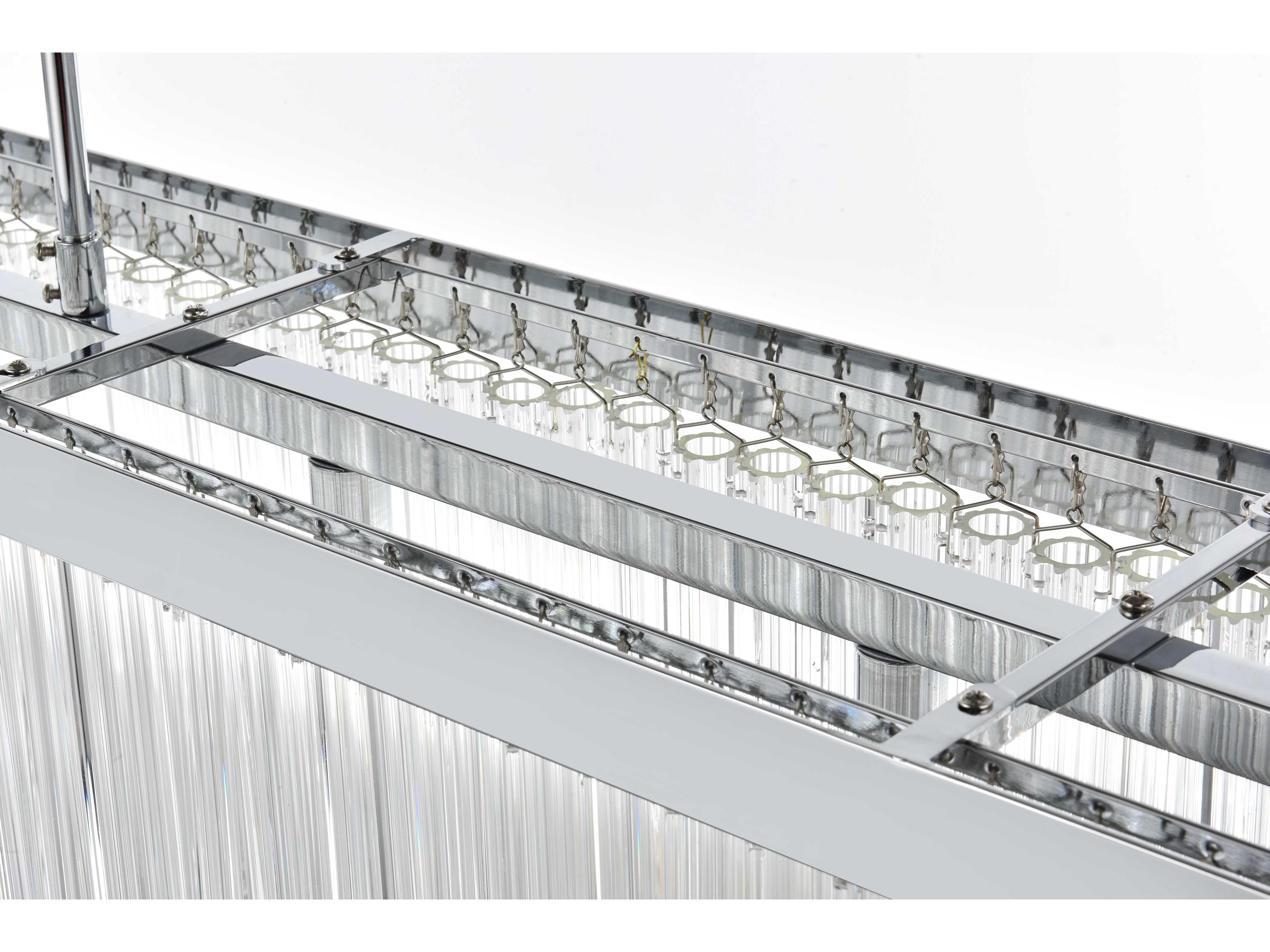 Elegant Lighting Harlow 6-Light Chrome Island Pendant