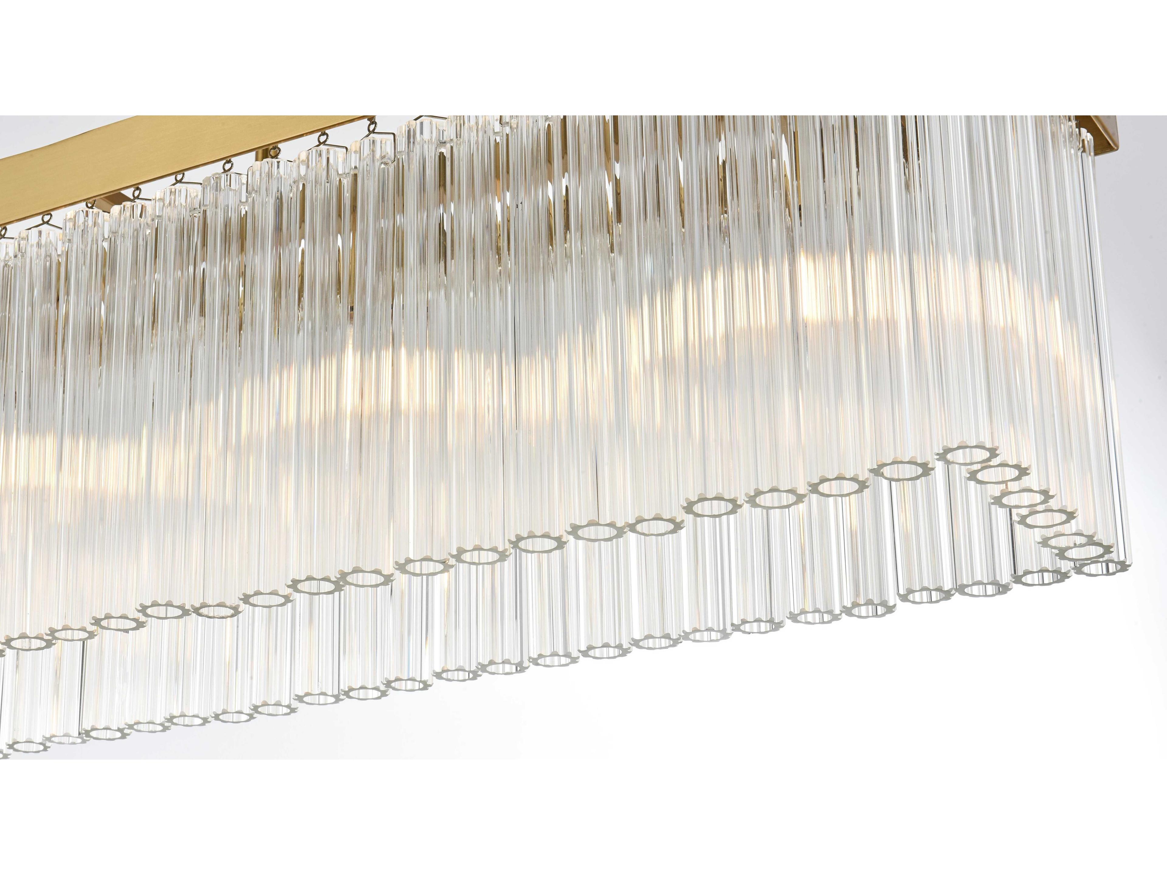 Elegant Lighting Harlow 6-Light Satin Gold Tiered Island Pendant