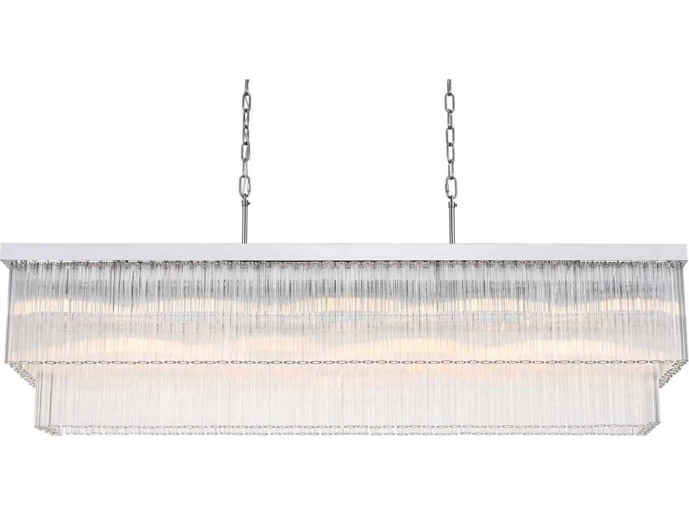 Elegant Lighting Harlow 9-Light Chrome Tiered Island Pendant