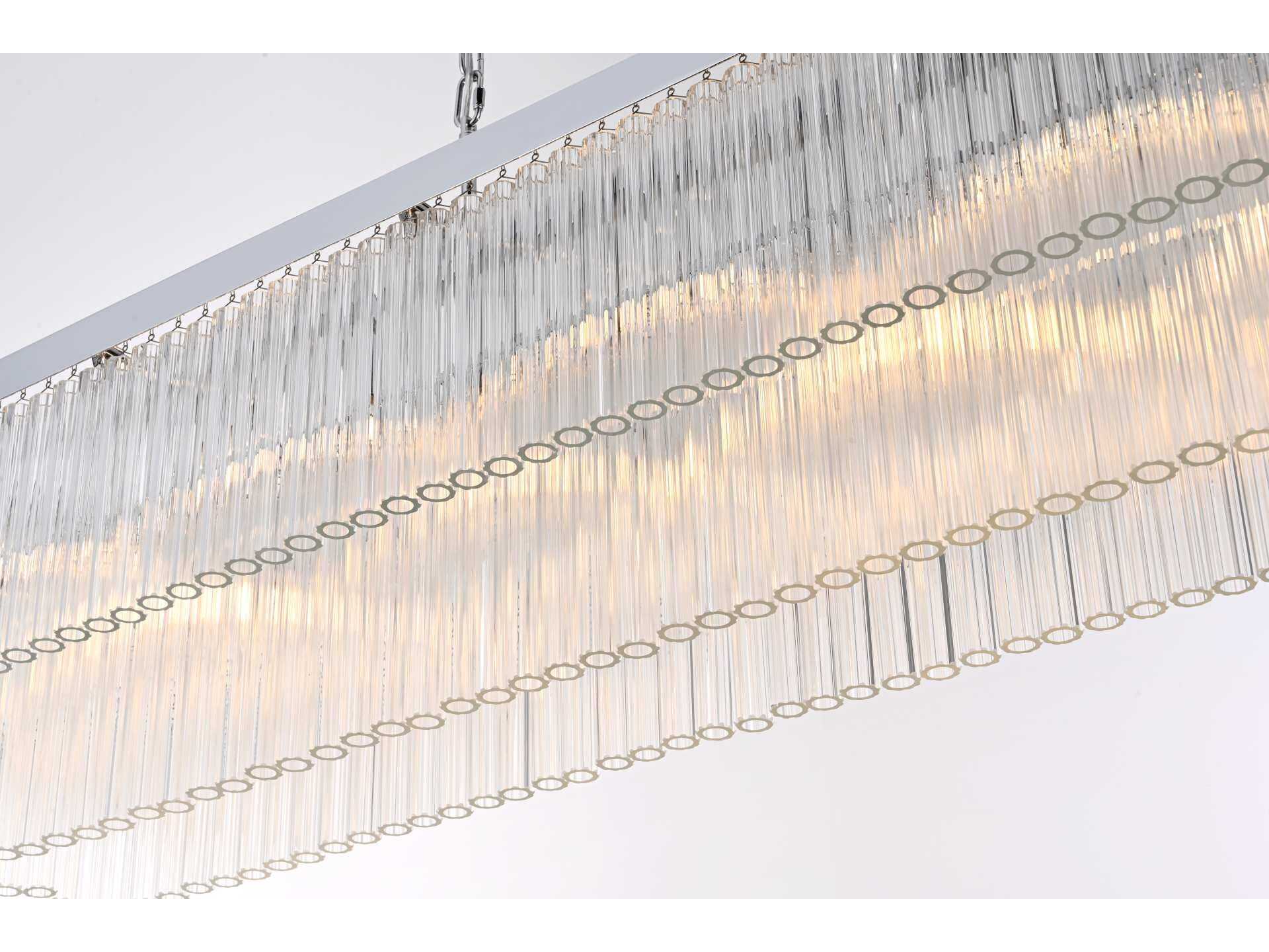 Elegant Lighting Harlow 9-Light Chrome Tiered Island Pendant