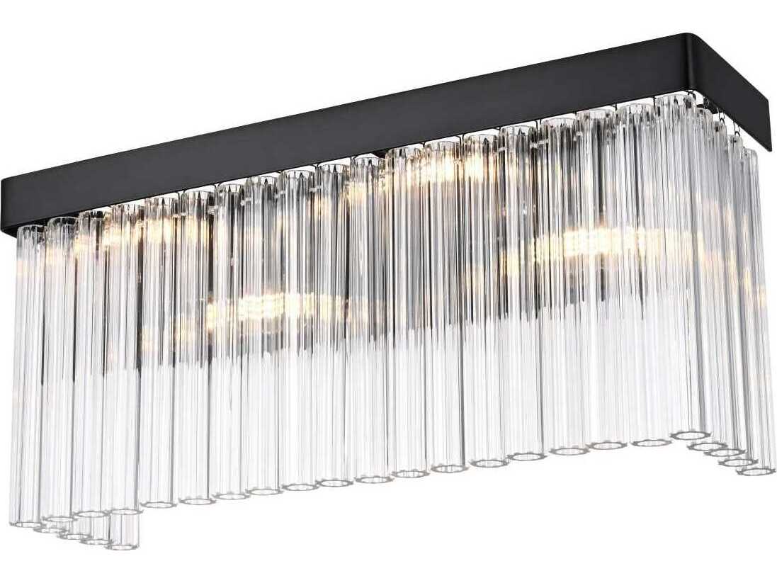 Elegant Lighting Harlow 4-Light Black Wall Sconce