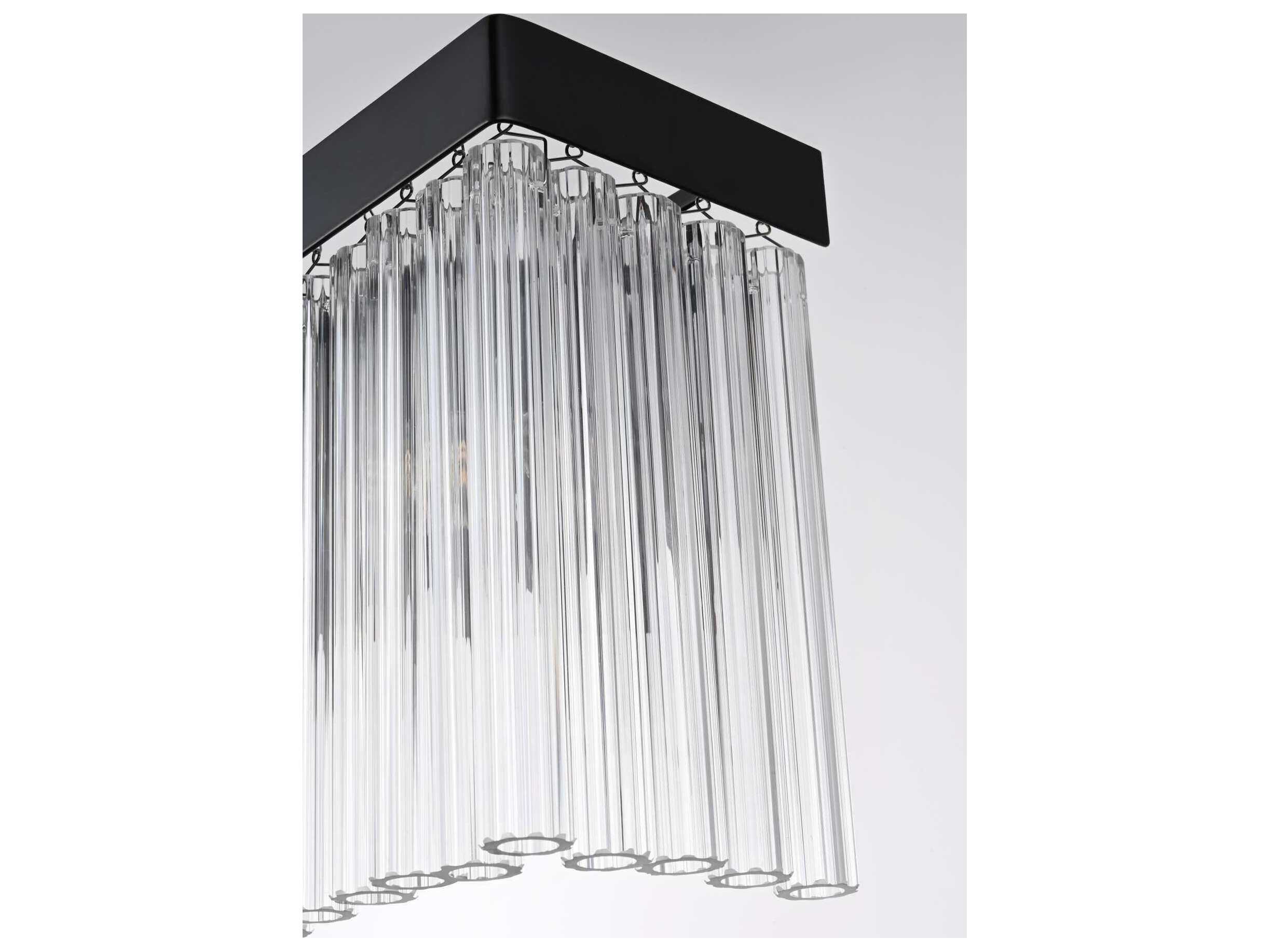 Elegant Lighting Harlow 4-Light Black Wall Sconce