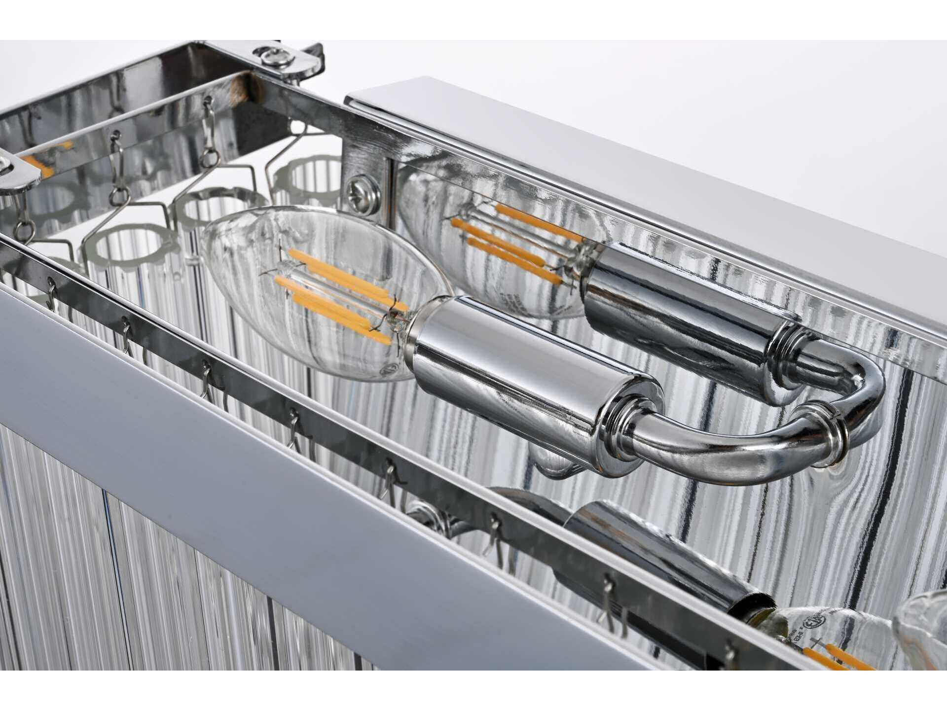 Elegant Lighting Harlow 6-Light Chrome Wall Sconce