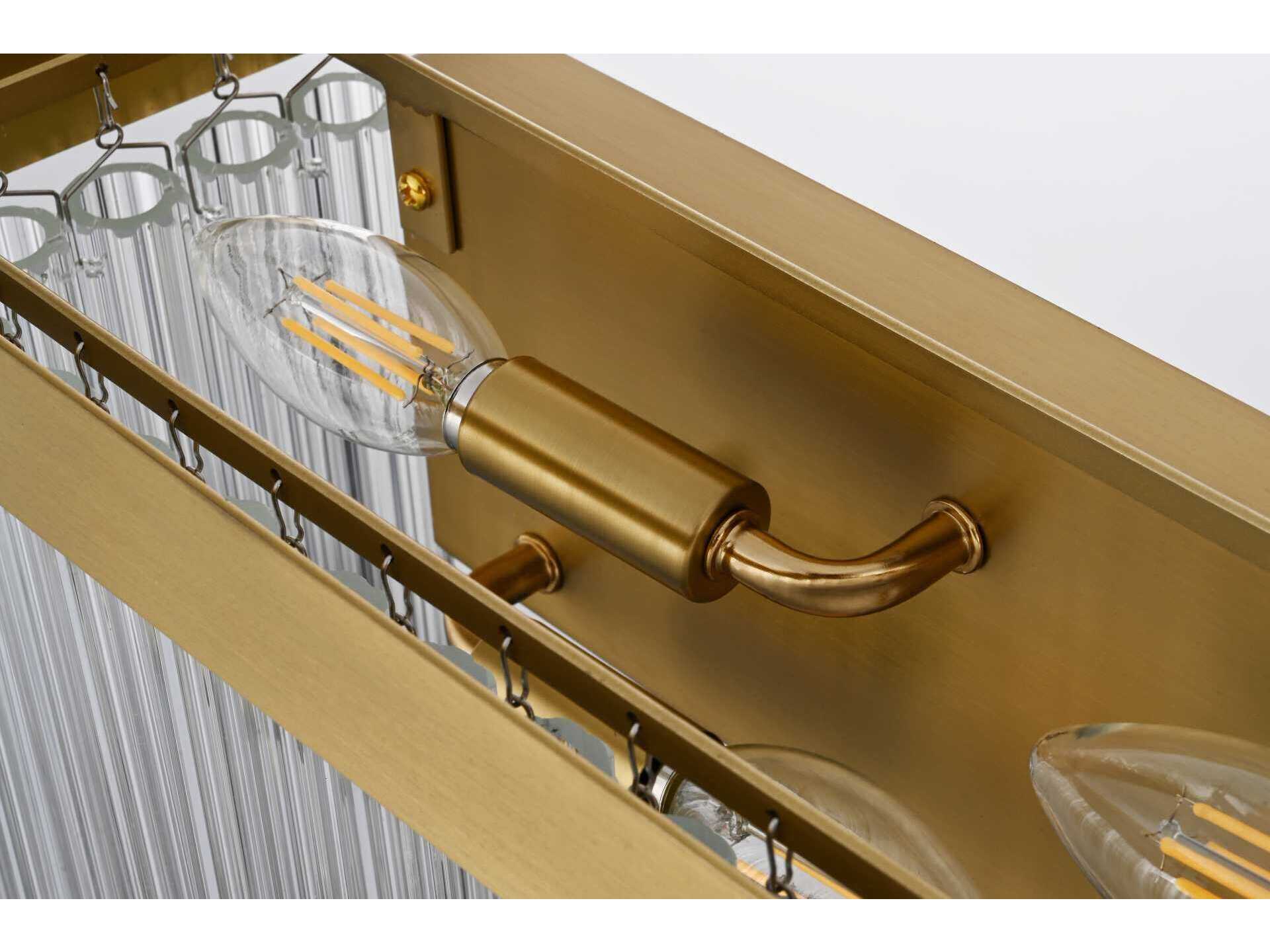 Elegant Lighting Harlow 6-Light Satin Gold Wall Sconce