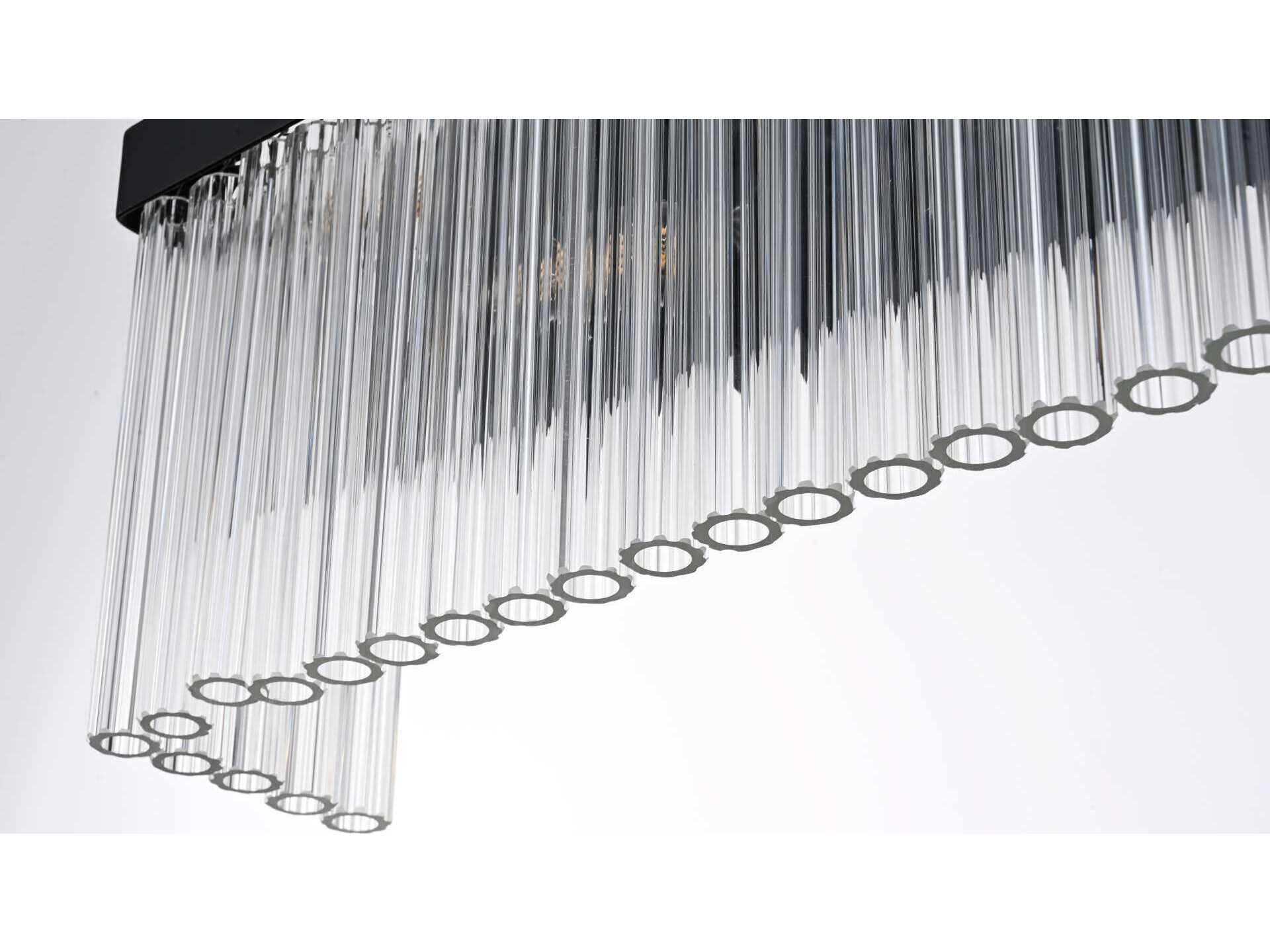 Elegant Lighting Harlow 8-Light Black Wall Sconce