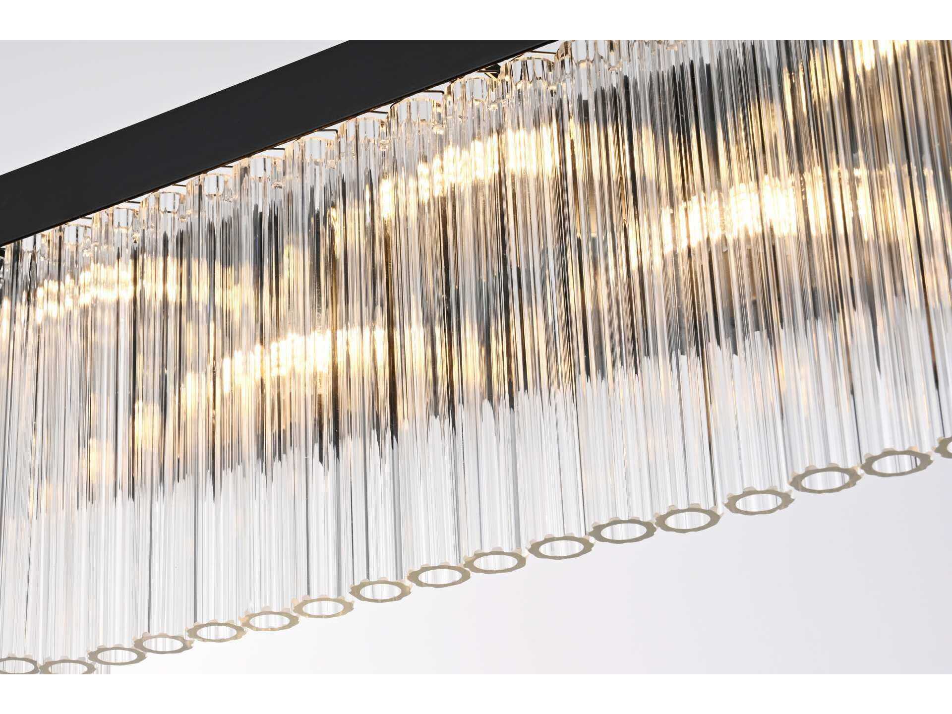 Elegant Lighting Harlow 8-Light Black Wall Sconce