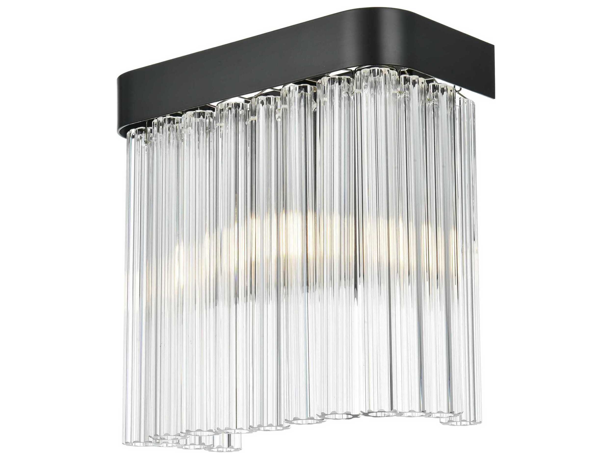 Elegant Lighting Harlow 1-Light Black Wall Sconce
