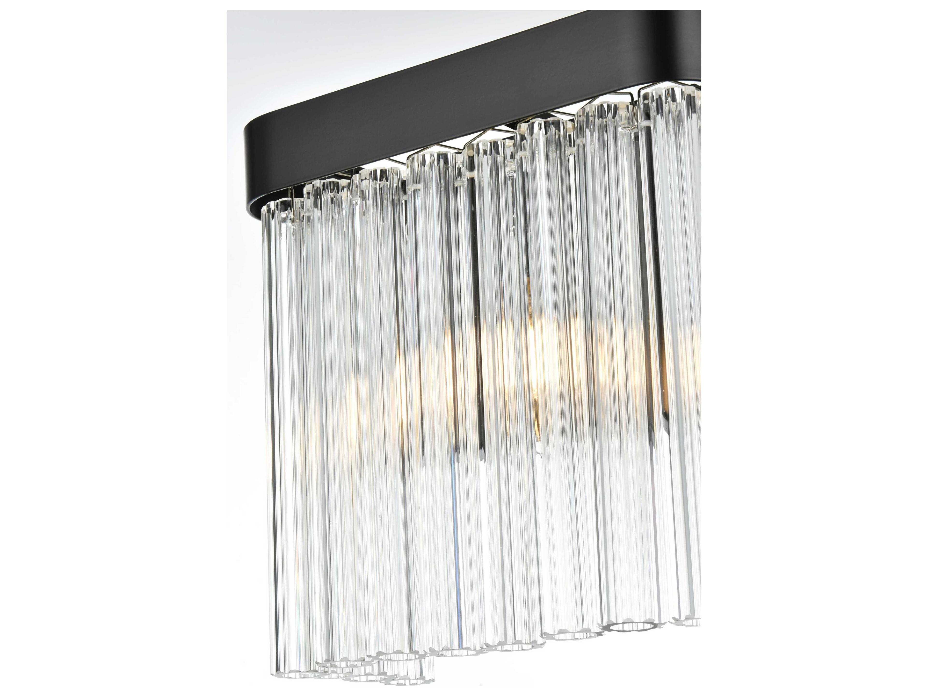 Elegant Lighting Harlow 1-Light Black Wall Sconce