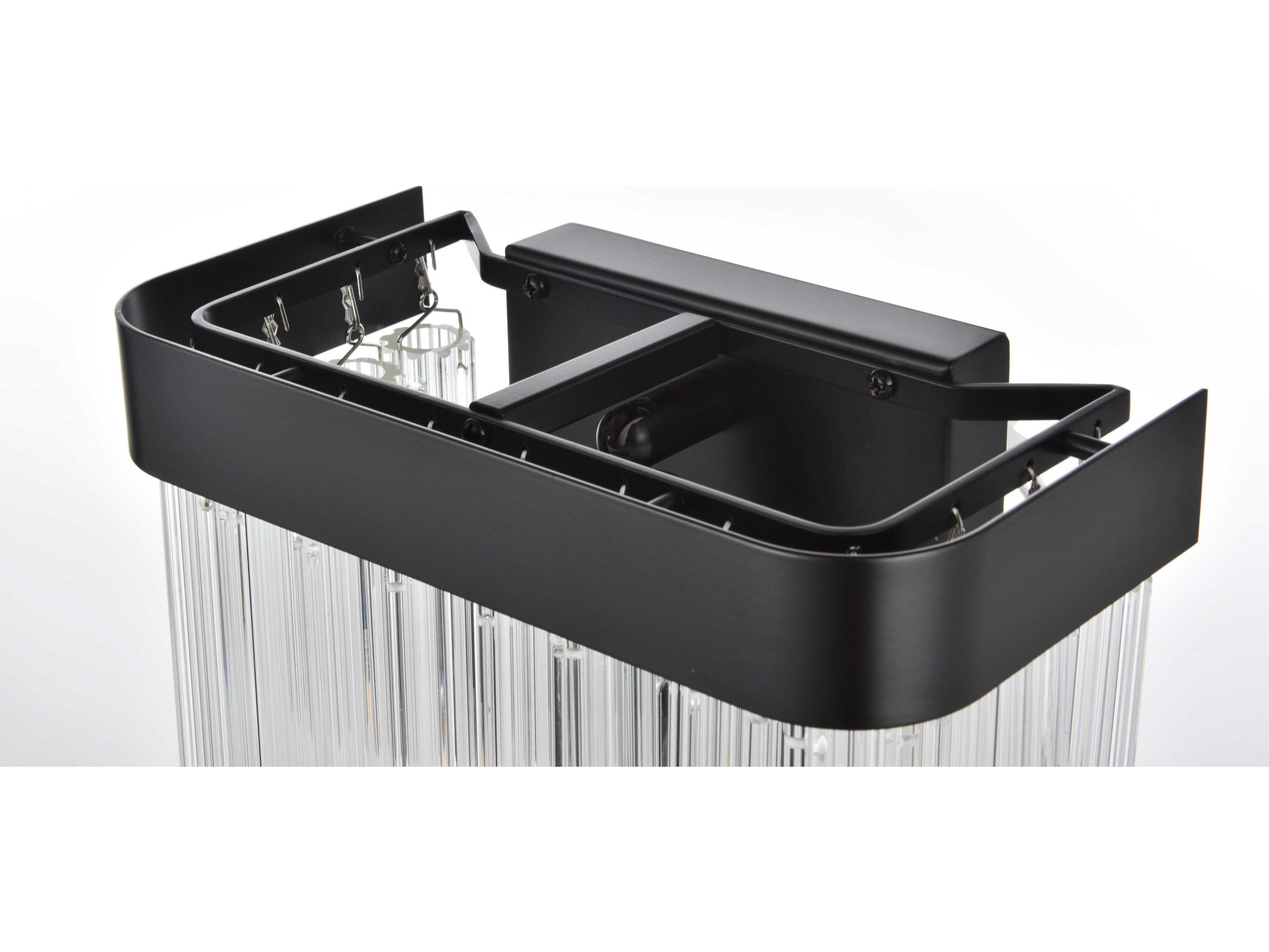 Elegant Lighting Harlow 1-Light Black Wall Sconce