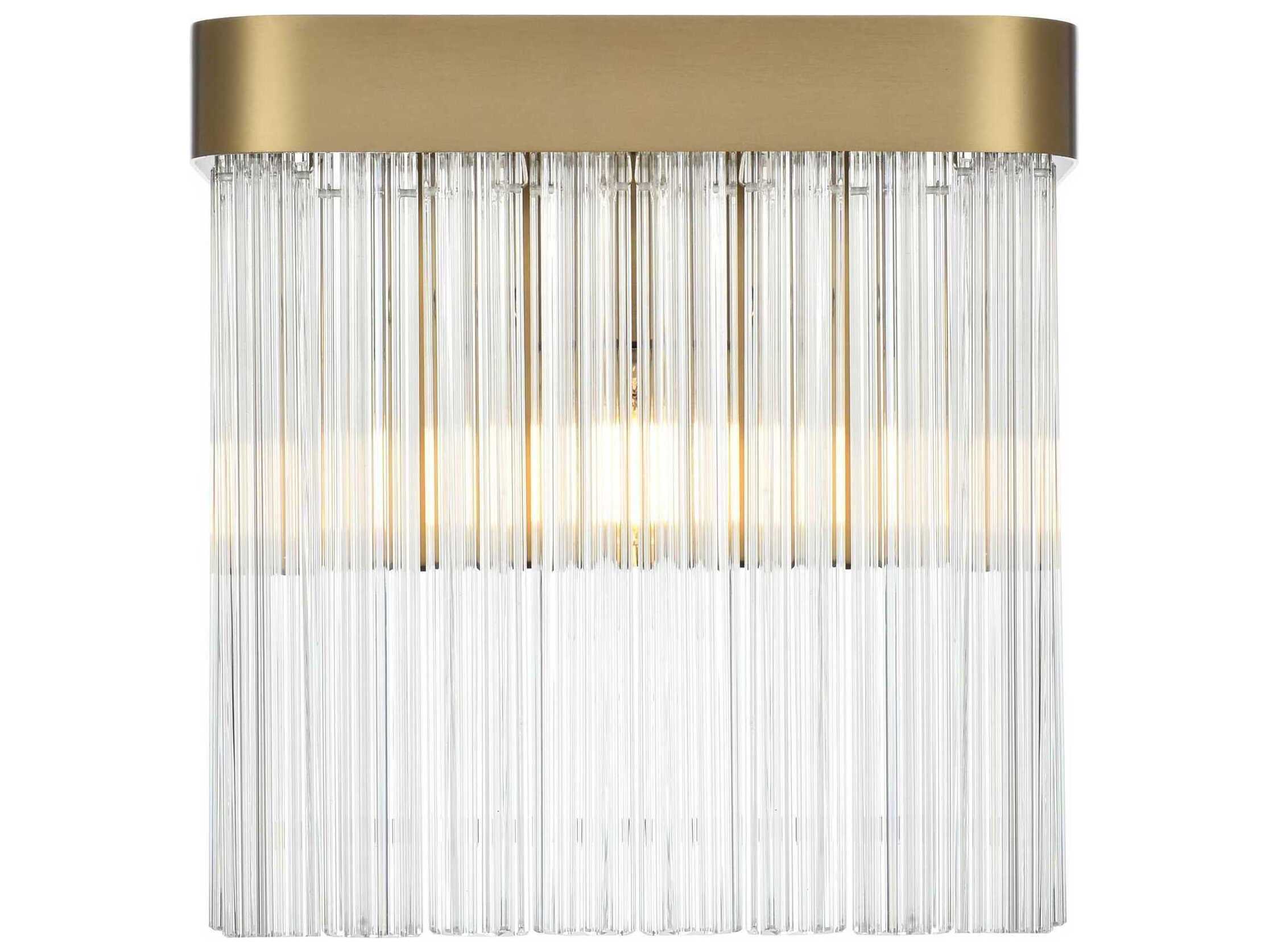 Elegant Lighting Harlow 1-Light Satin Gold Wall Sconce