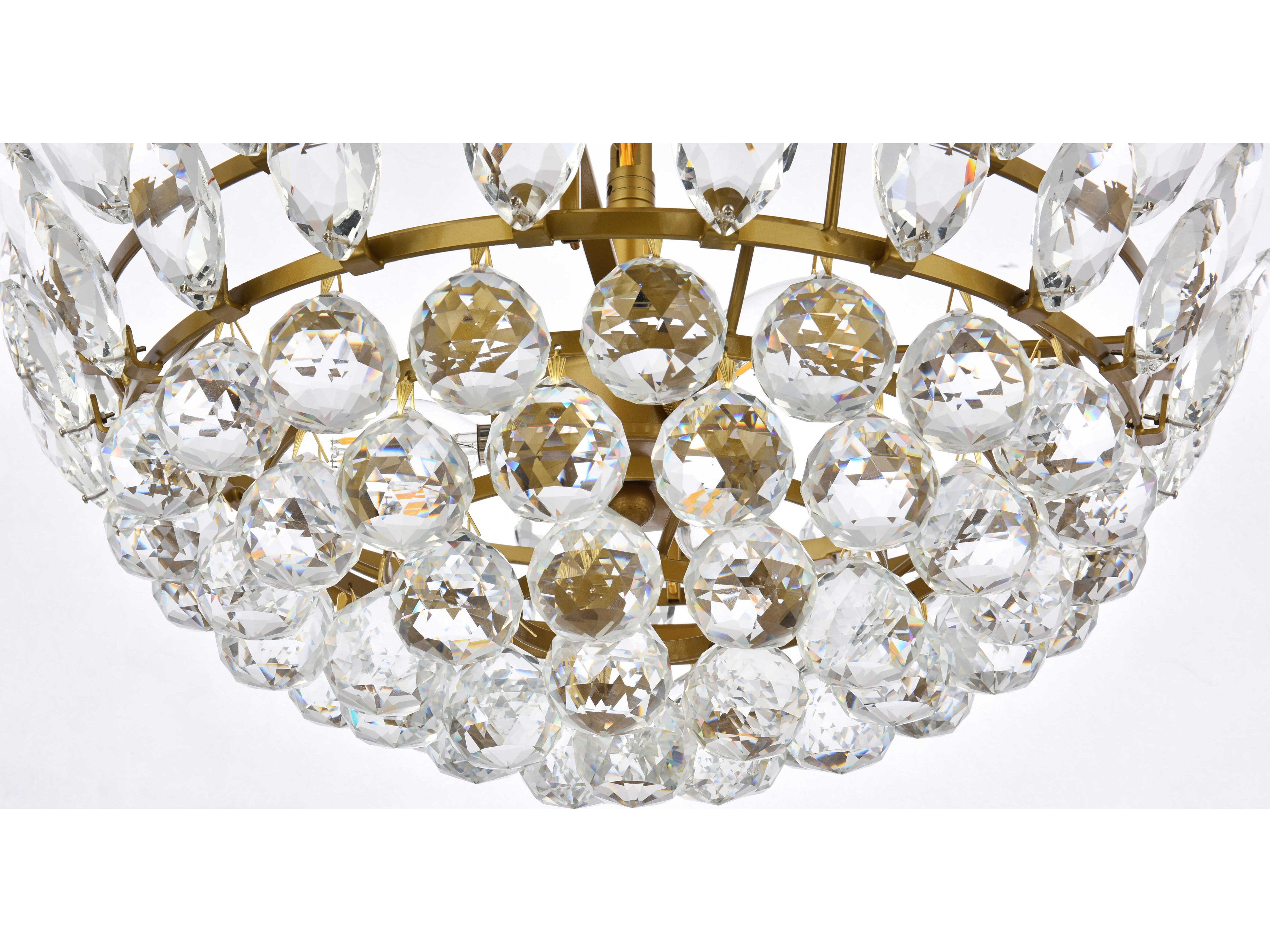 Elegant Lighting Emilia 5-Light Brass Crystal Pendant