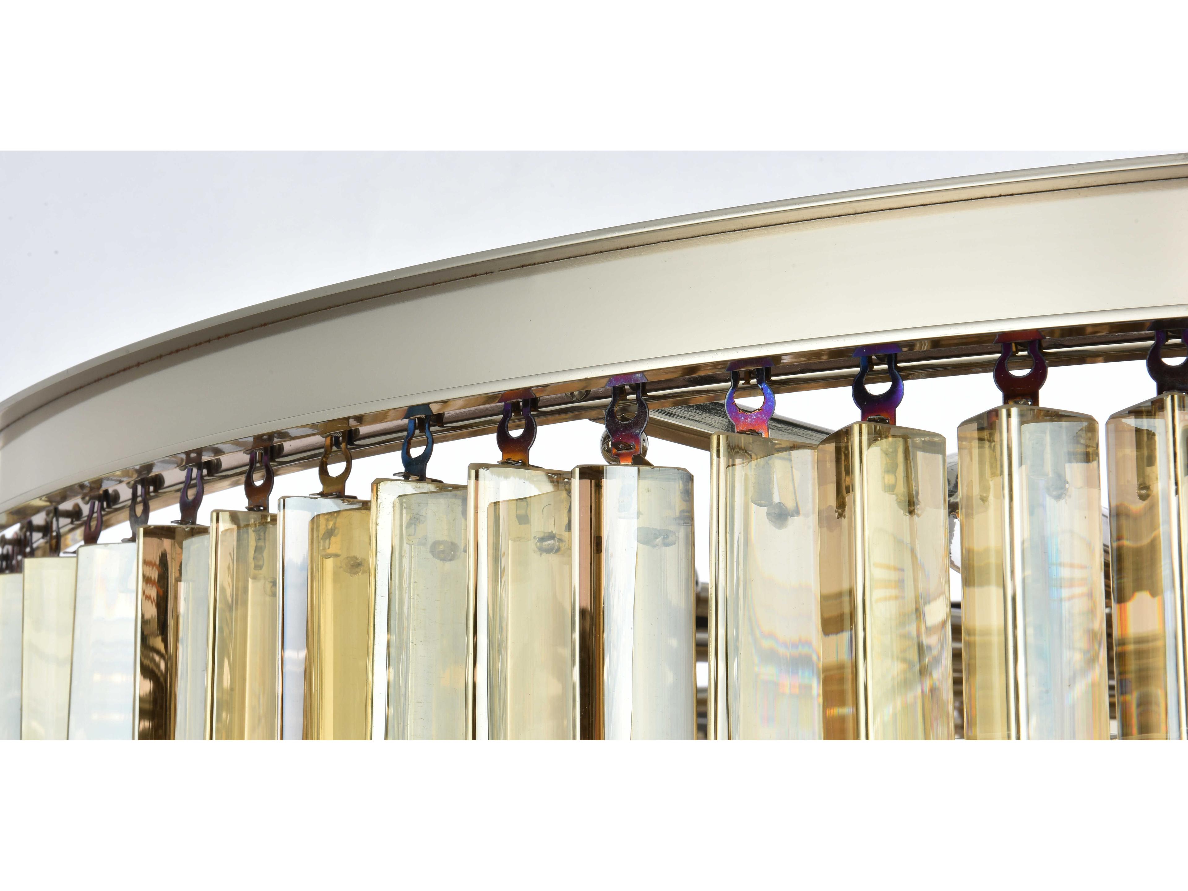 Elegant Lighting Sydney 33-Light Polished Nickel Gold Crystal Tiered Pendant