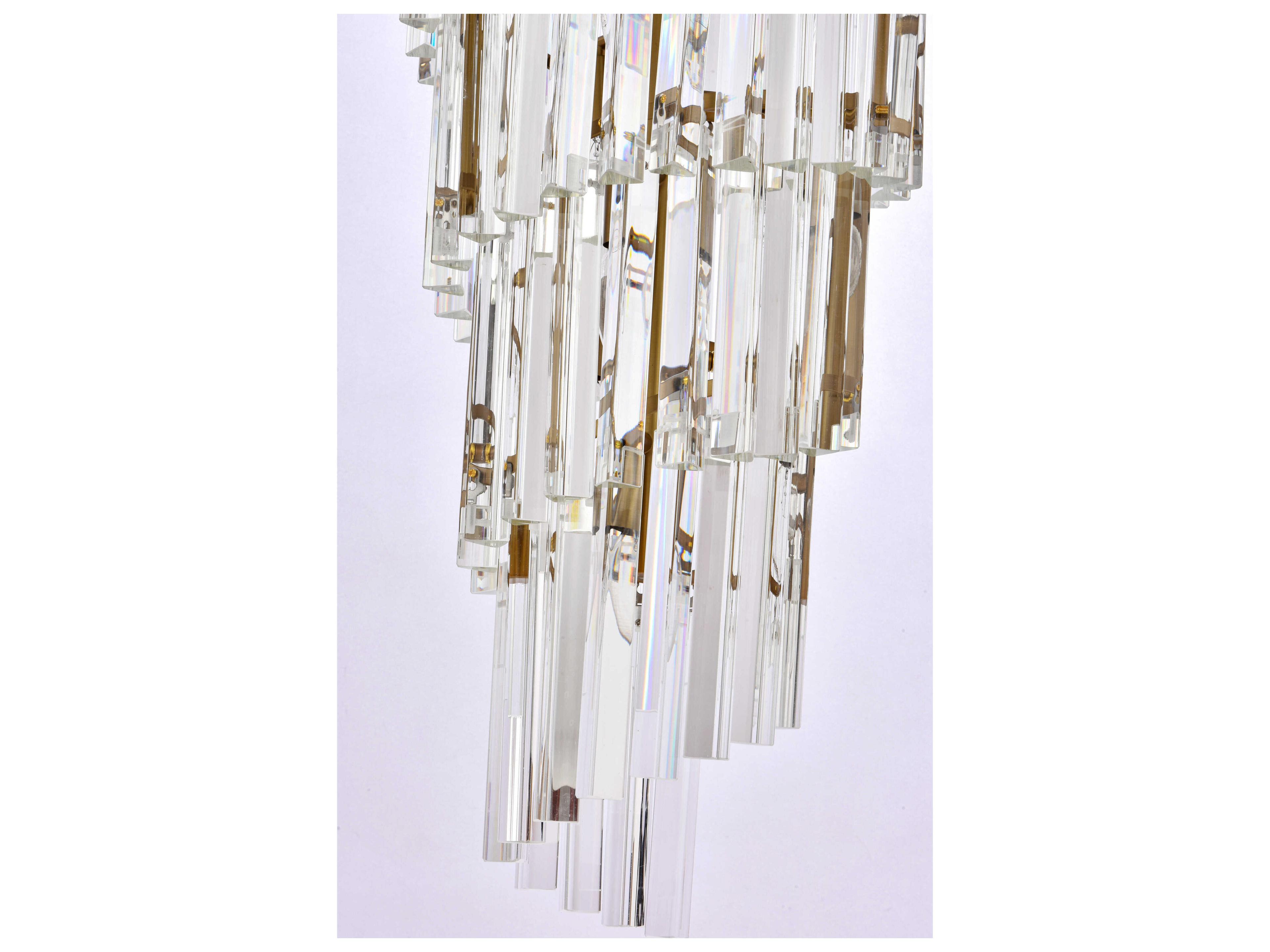 Elegant Lighting Sydney 35-Light Satin Gold Tiered Chandelier