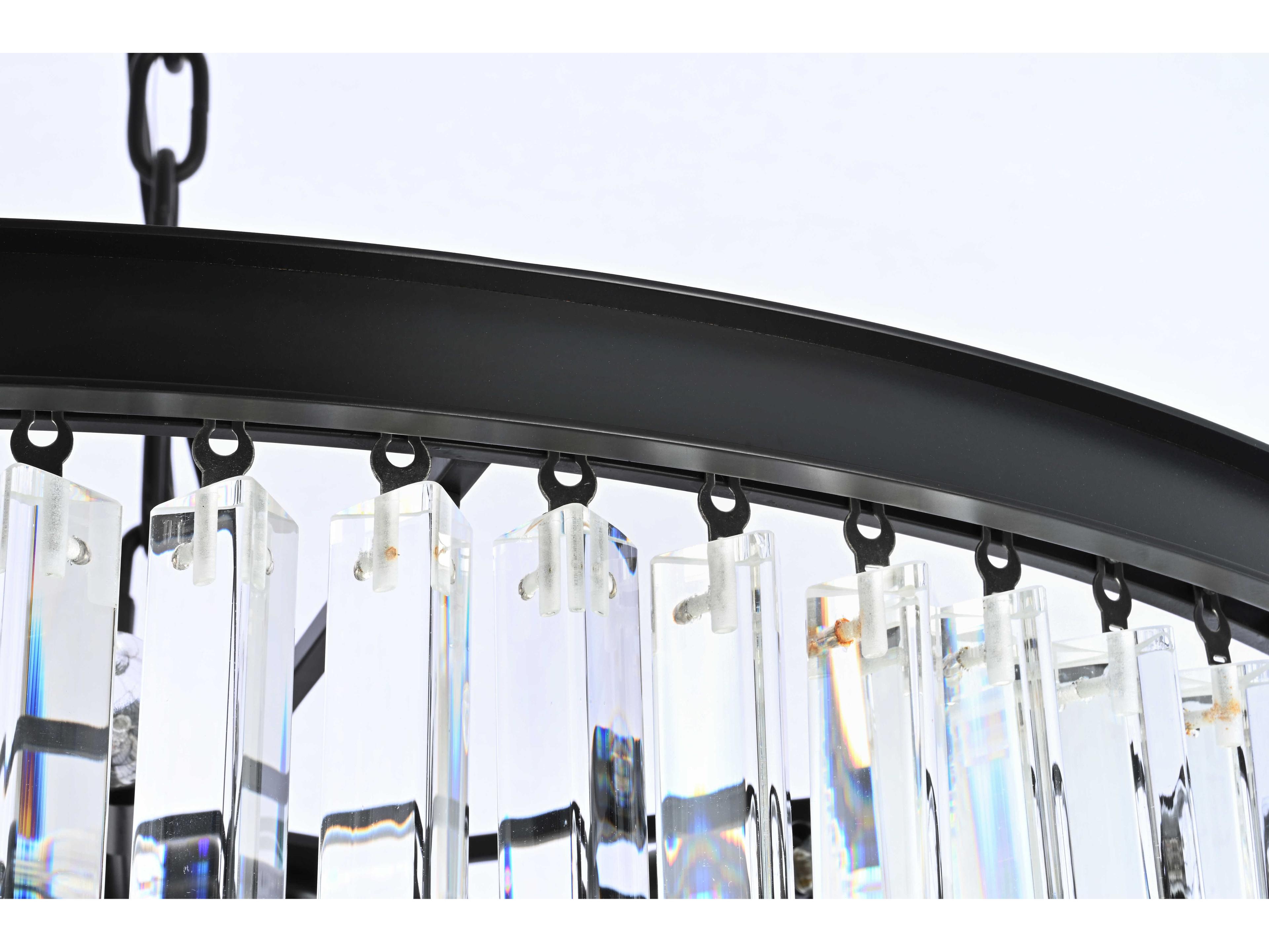 Elegant Lighting Sydney 42-Light Matte Black Tiered Chandelier