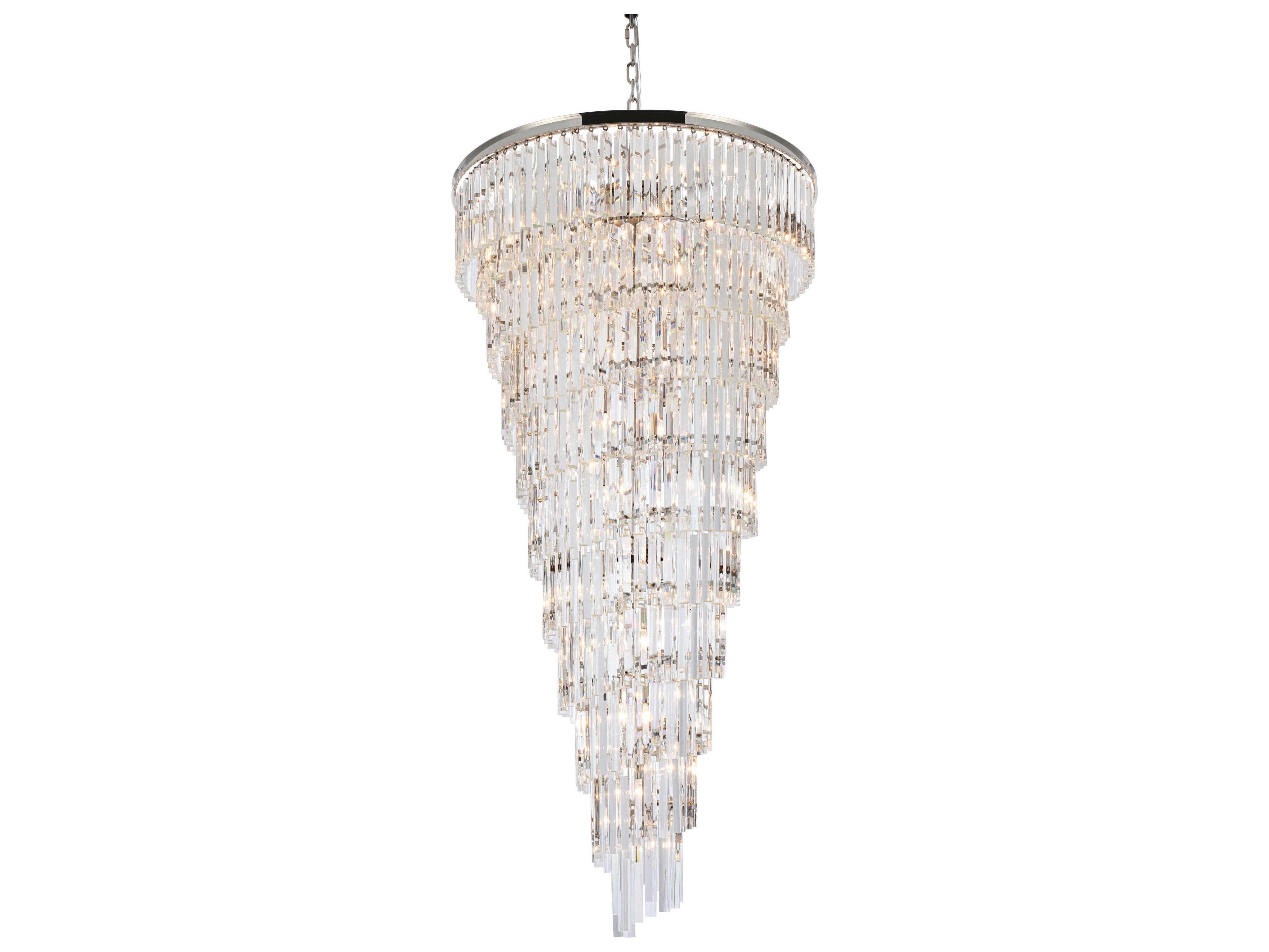Elegant Lighting Sydney 42-Light Polished Nickel Tiered Chandelier