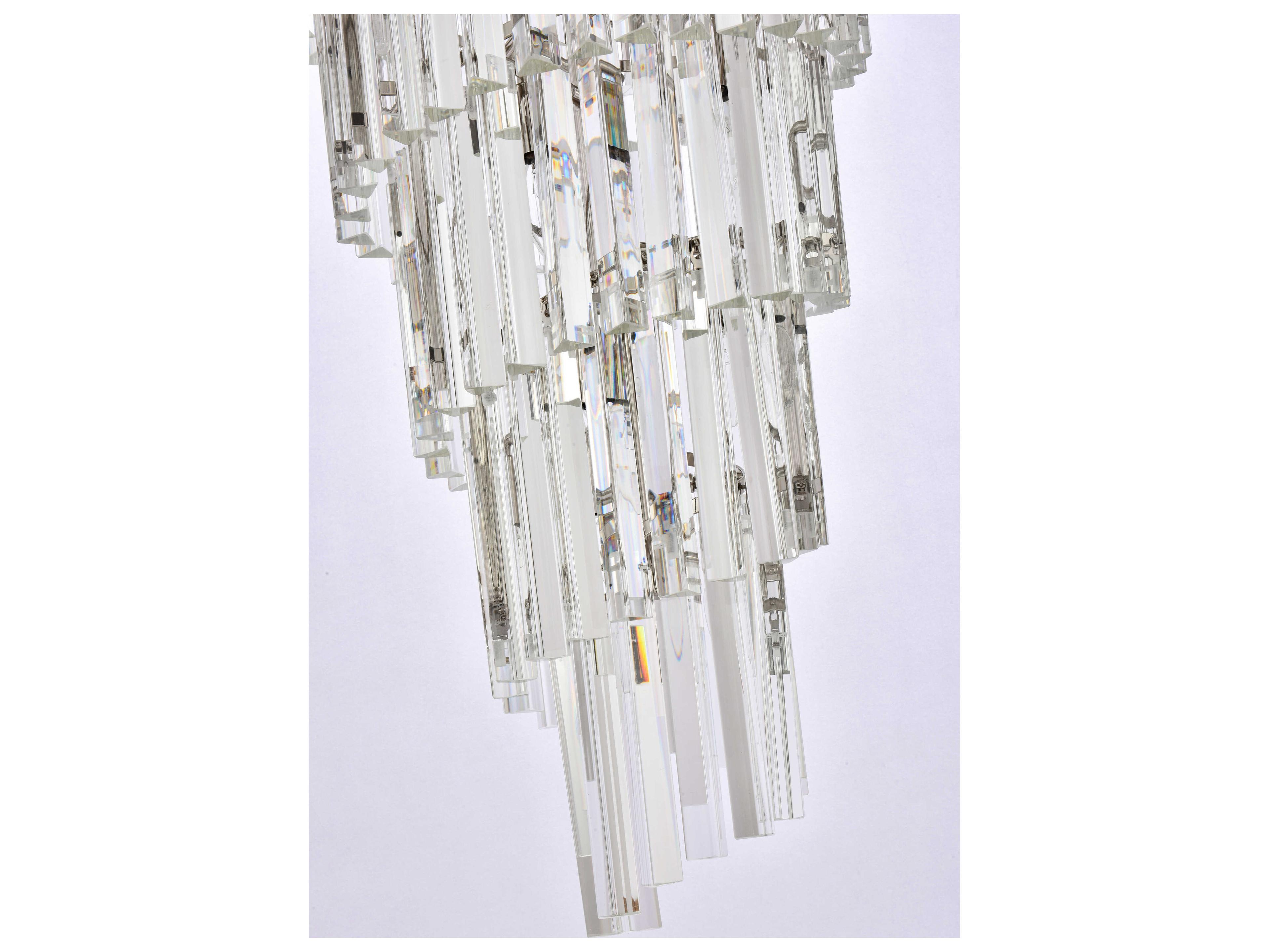 Elegant Lighting Sydney 42-Light Polished Nickel Tiered Chandelier